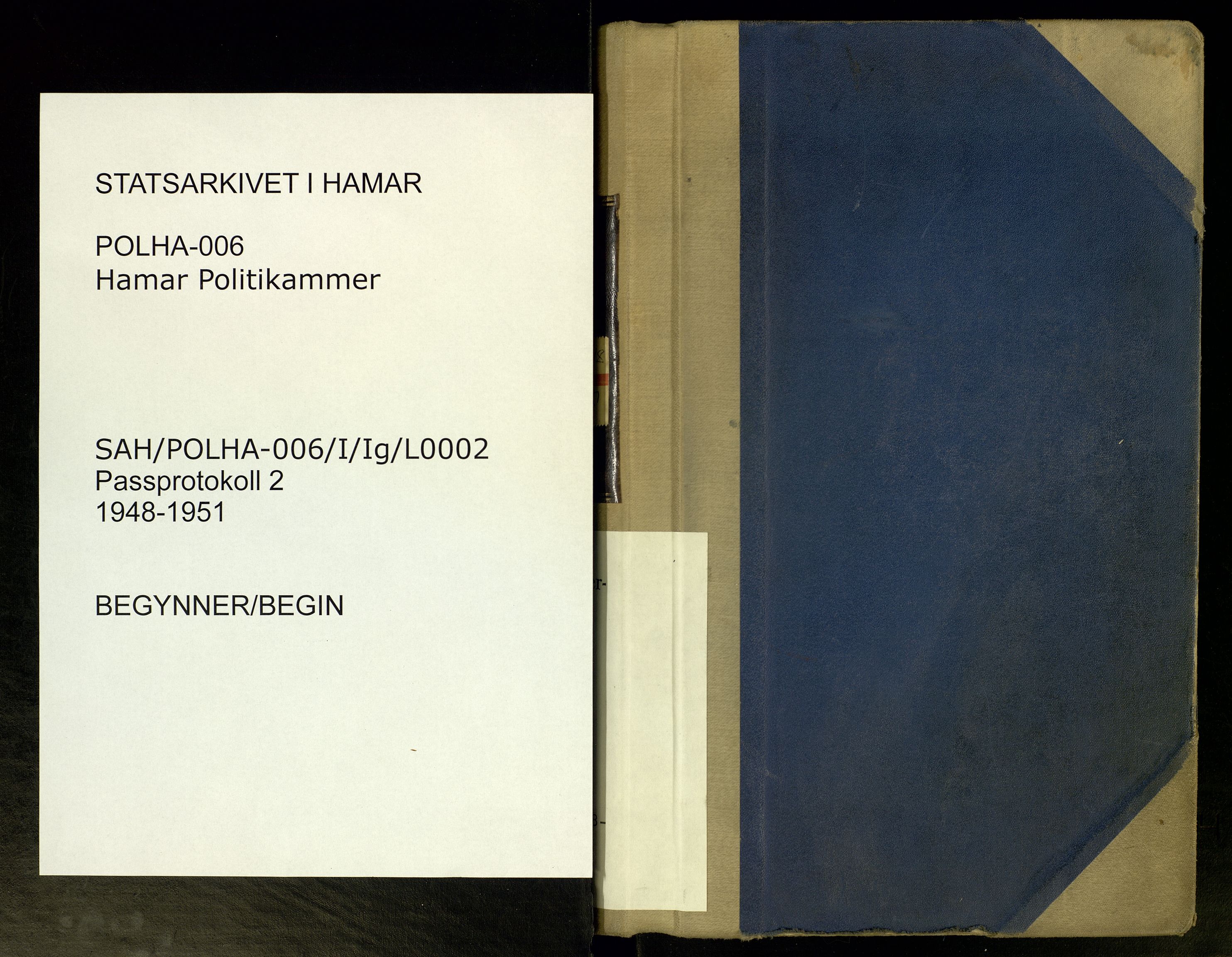 Hamar politimesterembete, SAH/POLHA-006/I/Ig/L0002: Utstedelse av pass, 1948-1951