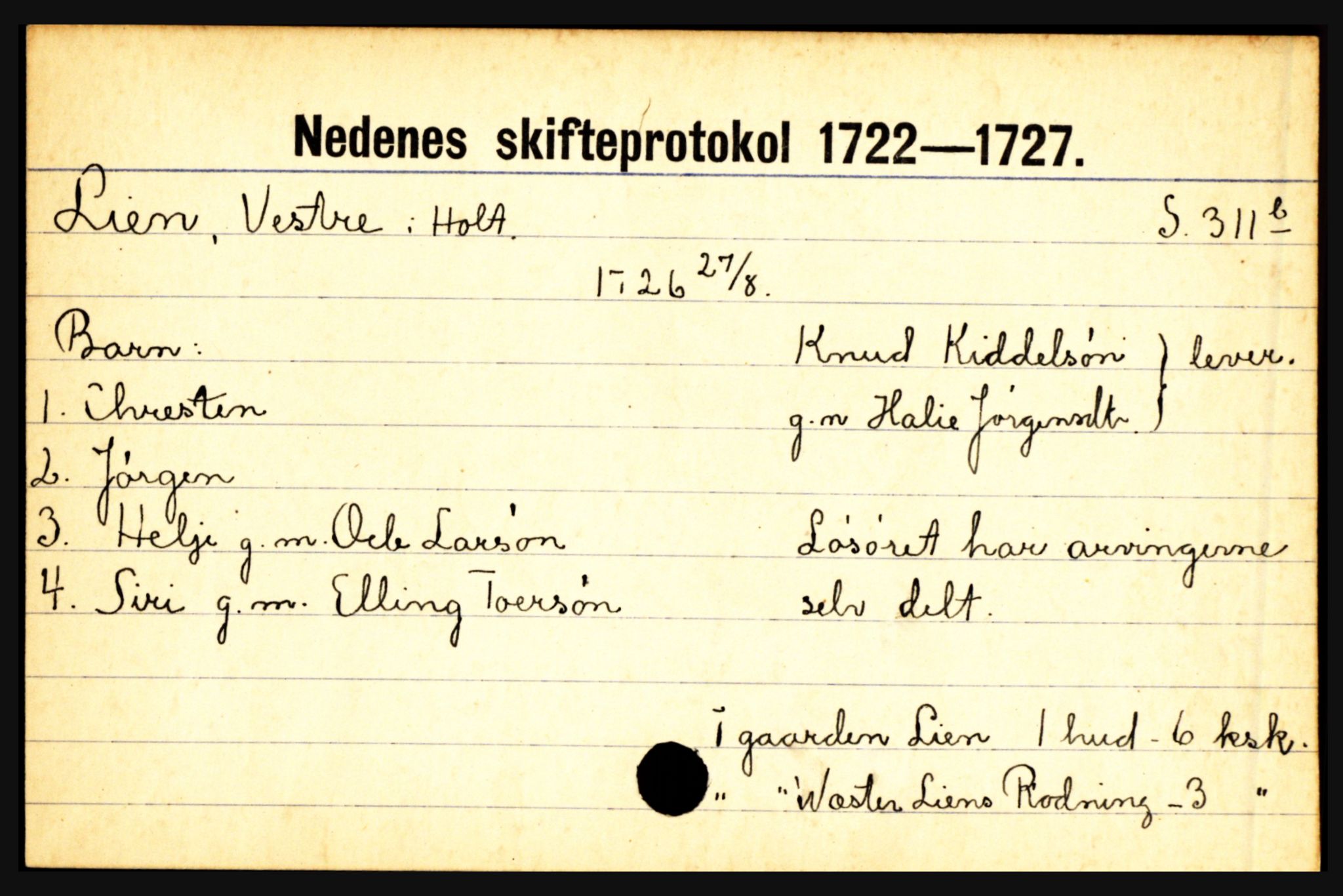 Nedenes sorenskriveri før 1824, AV/SAK-1221-0007/H, s. 17397