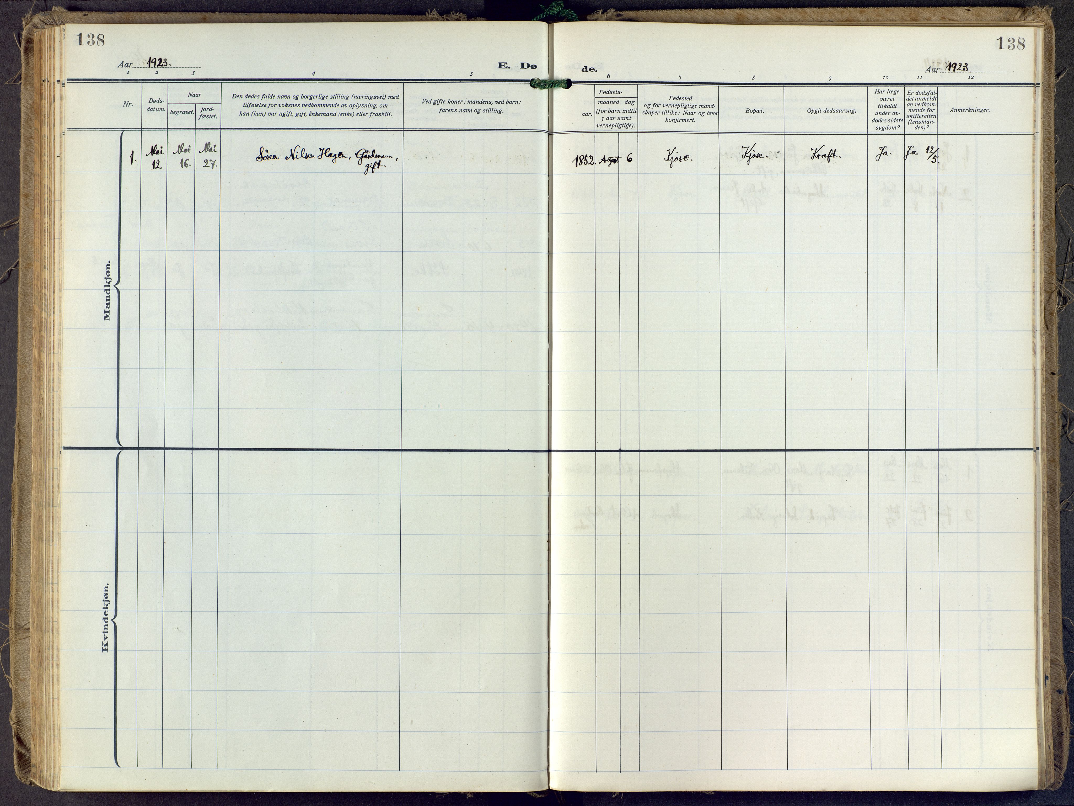 Brunlanes kirkebøker, SAKO/A-342/F/Fd/L0002: Ministerialbok nr. IV 2, 1918-1958, s. 138