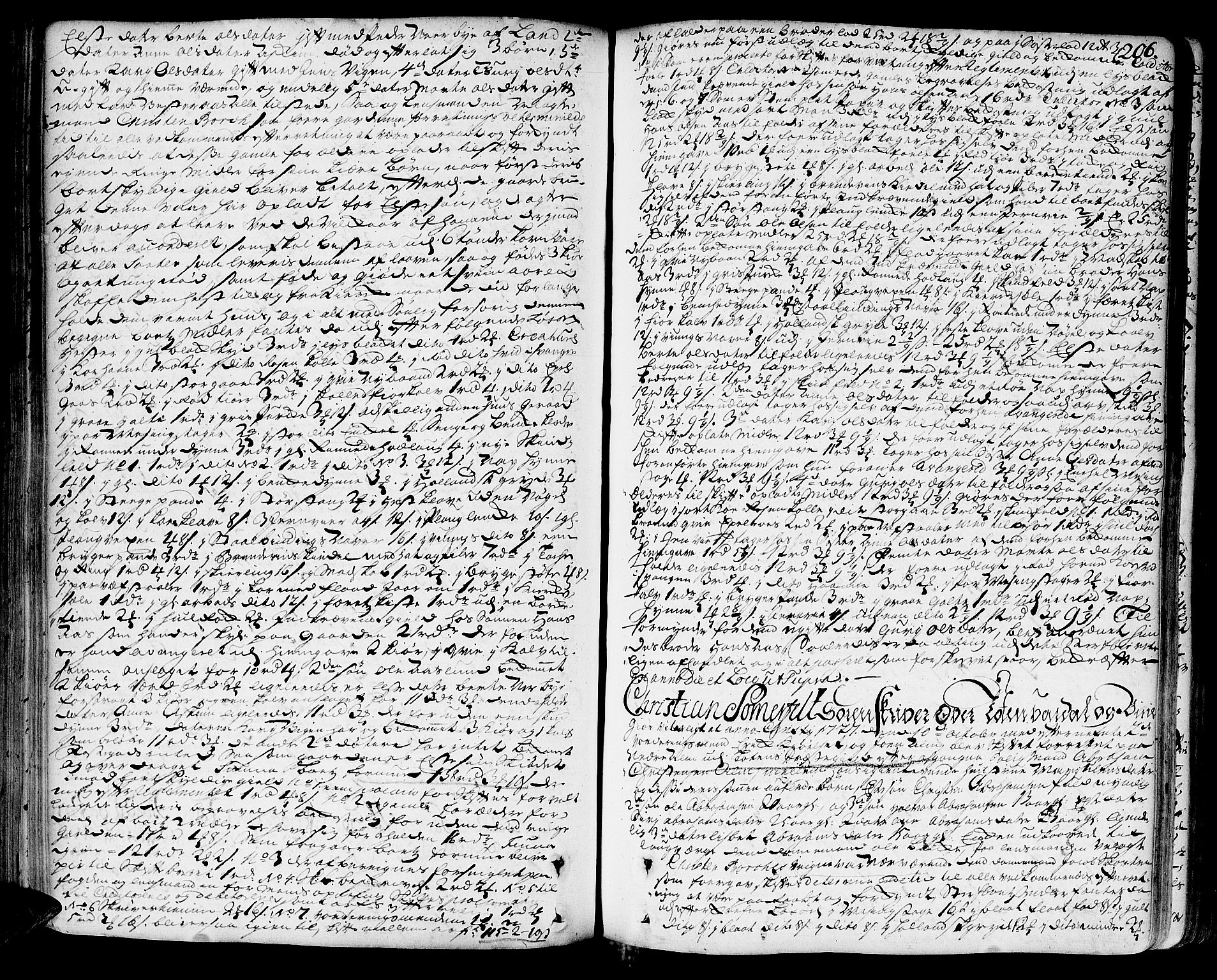 Toten tingrett, AV/SAH-TING-006/J/Ja/L0007: Skifteprotokoll, 1722-1737, s. 205b-206a