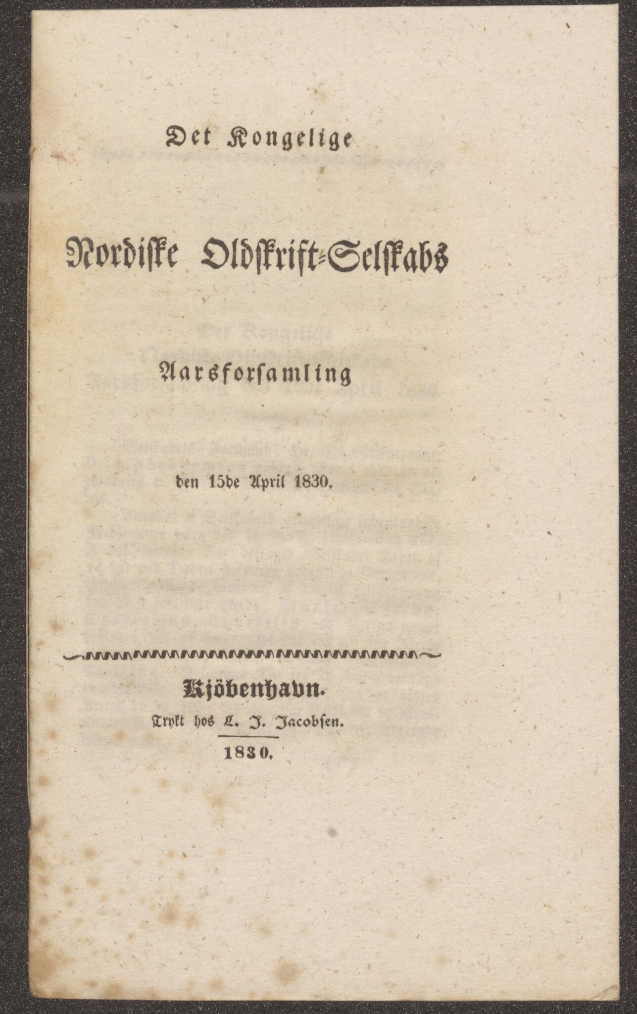 Bergens Museum. Direksjonen/ styret, UMB/A007/D/Da/L0004/0004: Innkommende brev 1829 - 1830 / Innkommende brev 1830, 1830