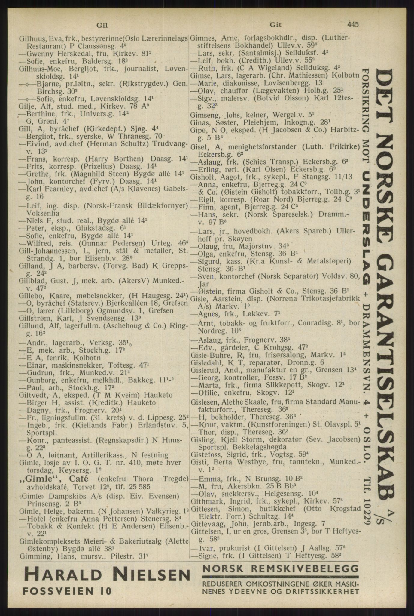 Kristiania/Oslo adressebok, PUBL/-, 1934, s. 445