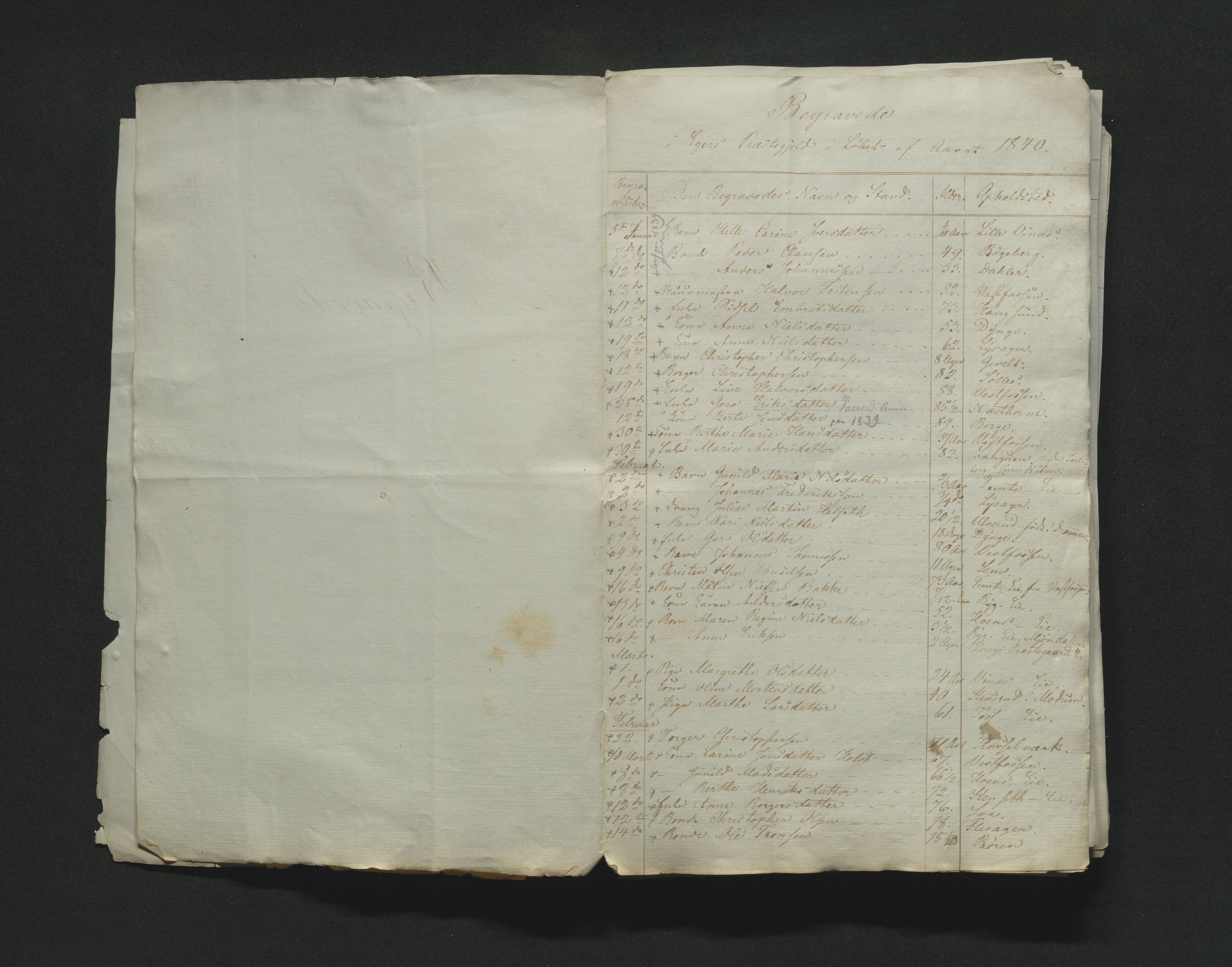 Eiker, Modum og Sigdal sorenskriveri, AV/SAKO-A-123/H/Ha/Hab/L0005: Dødsfallsmeldinger, 1837-1840
