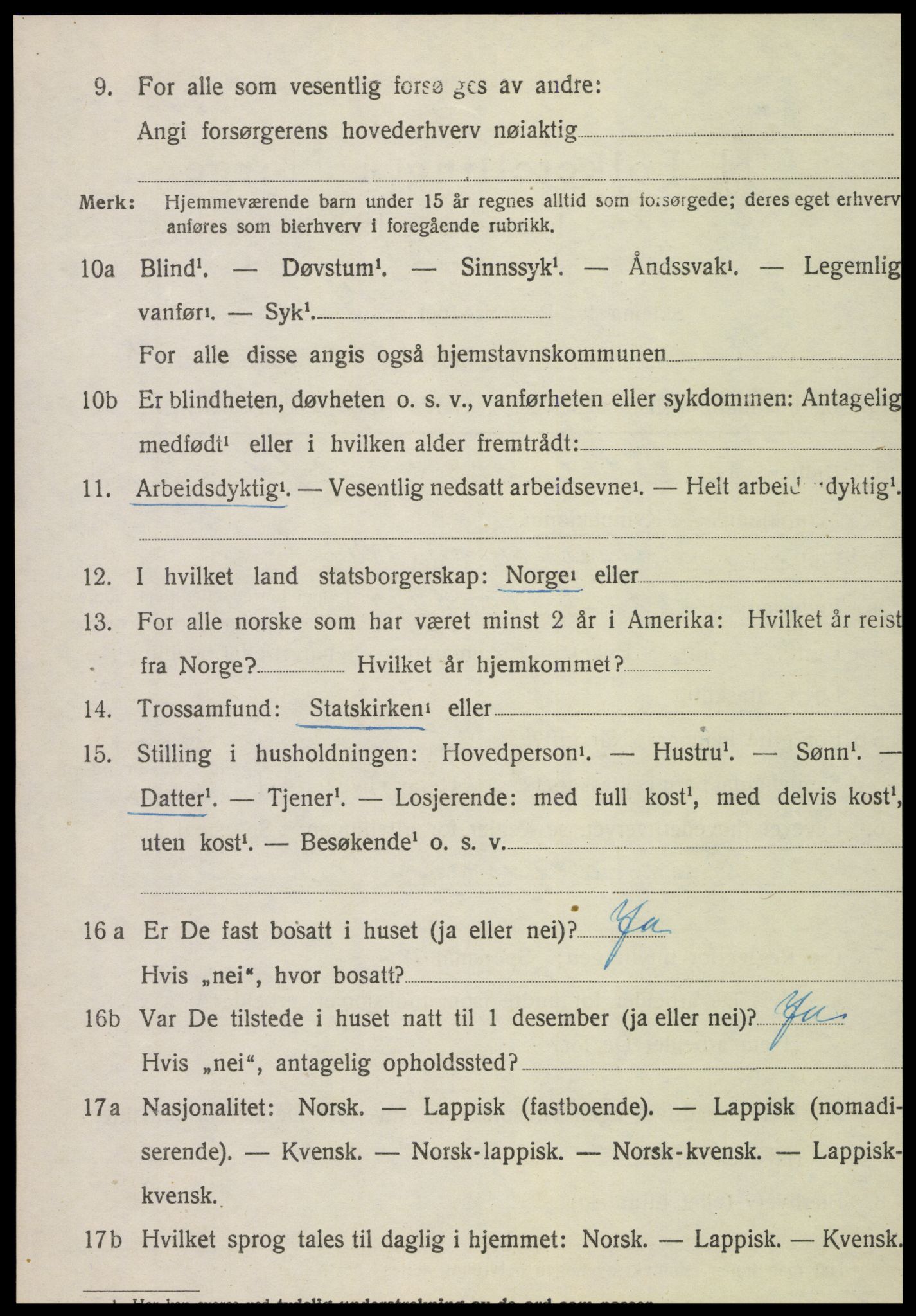 SAT, Folketelling 1920 for 1735 Kvam herred, 1920, s. 2304