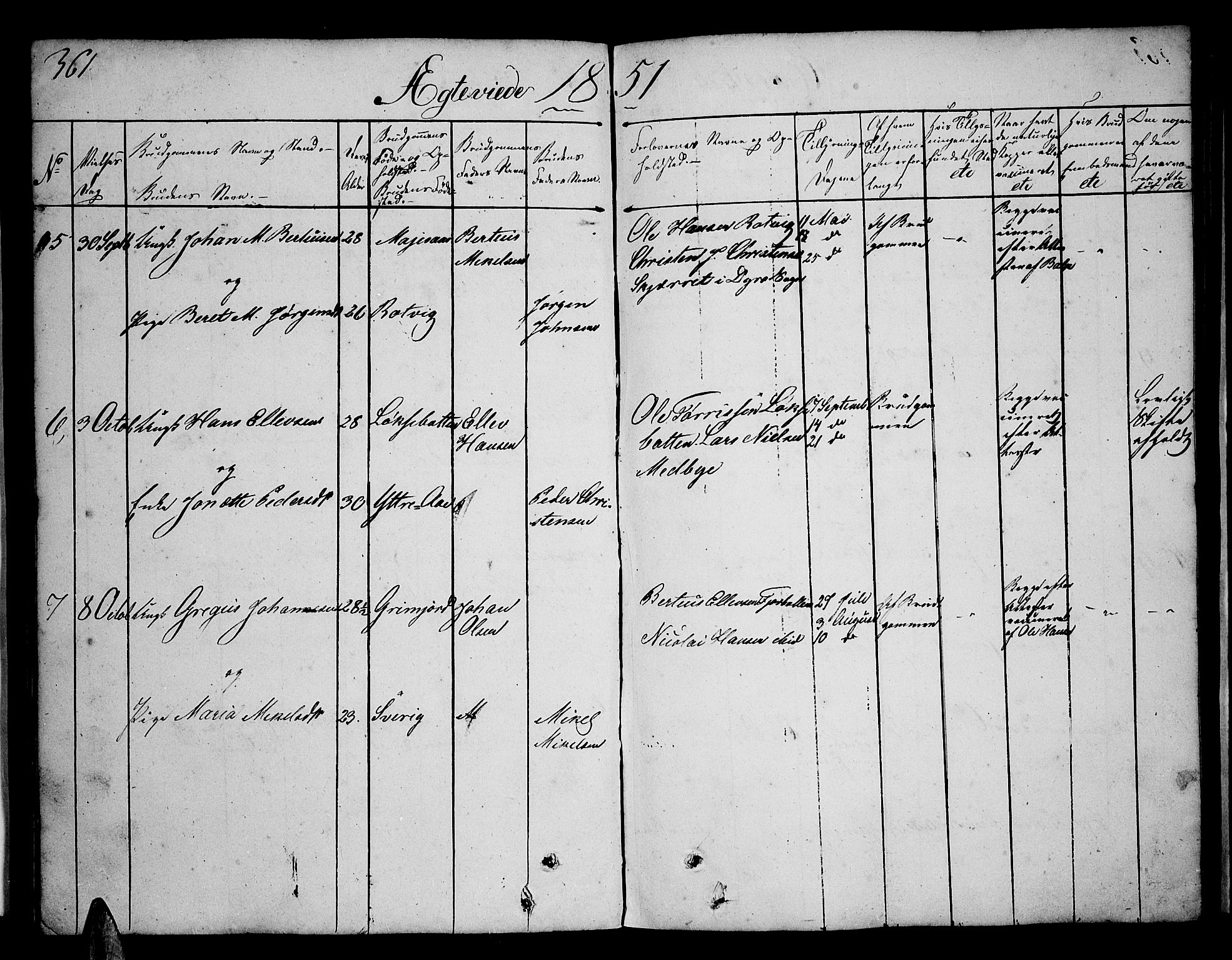Ibestad sokneprestembete, AV/SATØ-S-0077/H/Ha/Hab/L0003klokker: Klokkerbok nr. 3, 1833-1852, s. 361