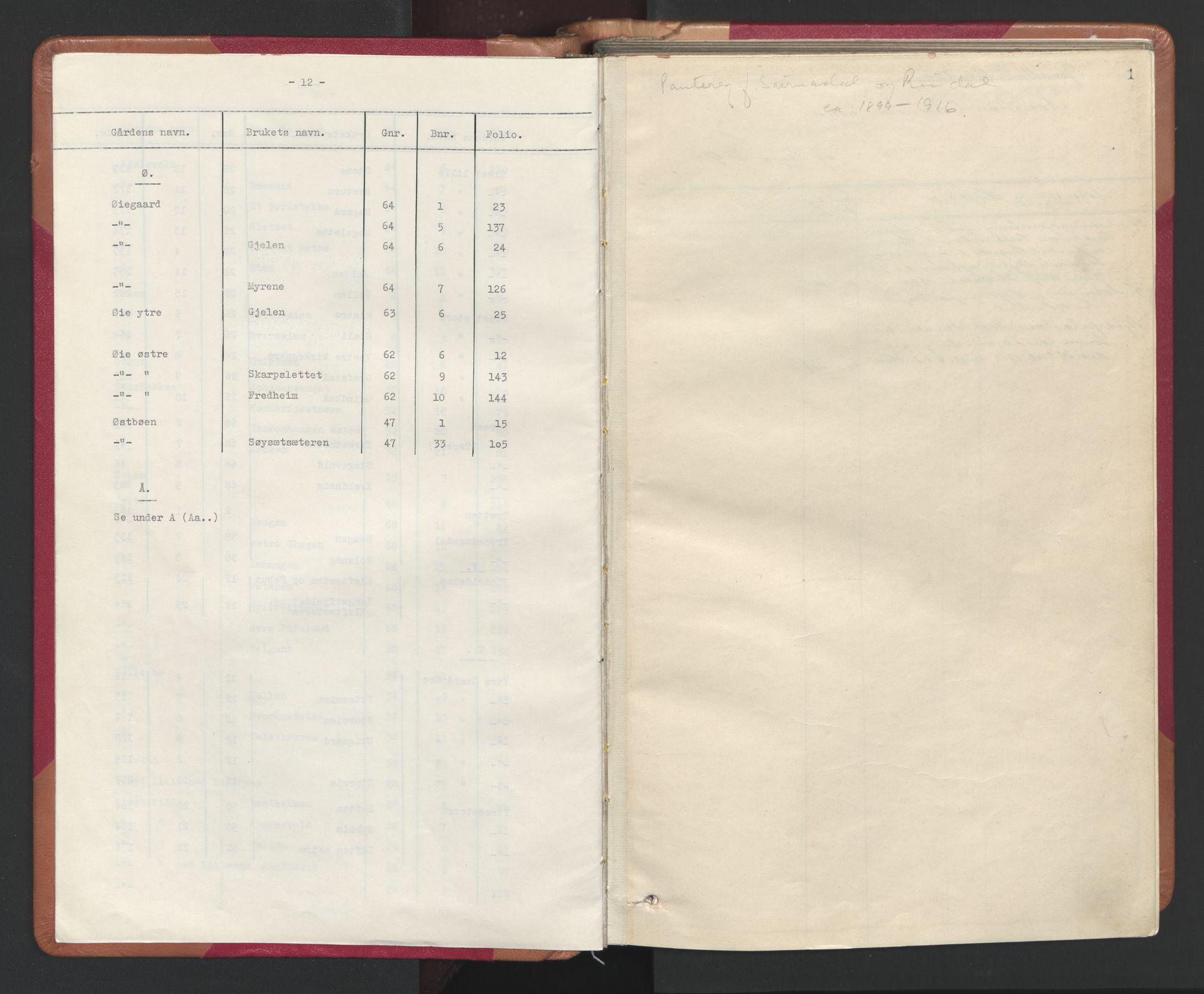 Nordmøre sorenskriveri, SAT/A-4132/1/2/2A/L0038: Panteregister nr. 38, 1899-1916, s. 12-13
