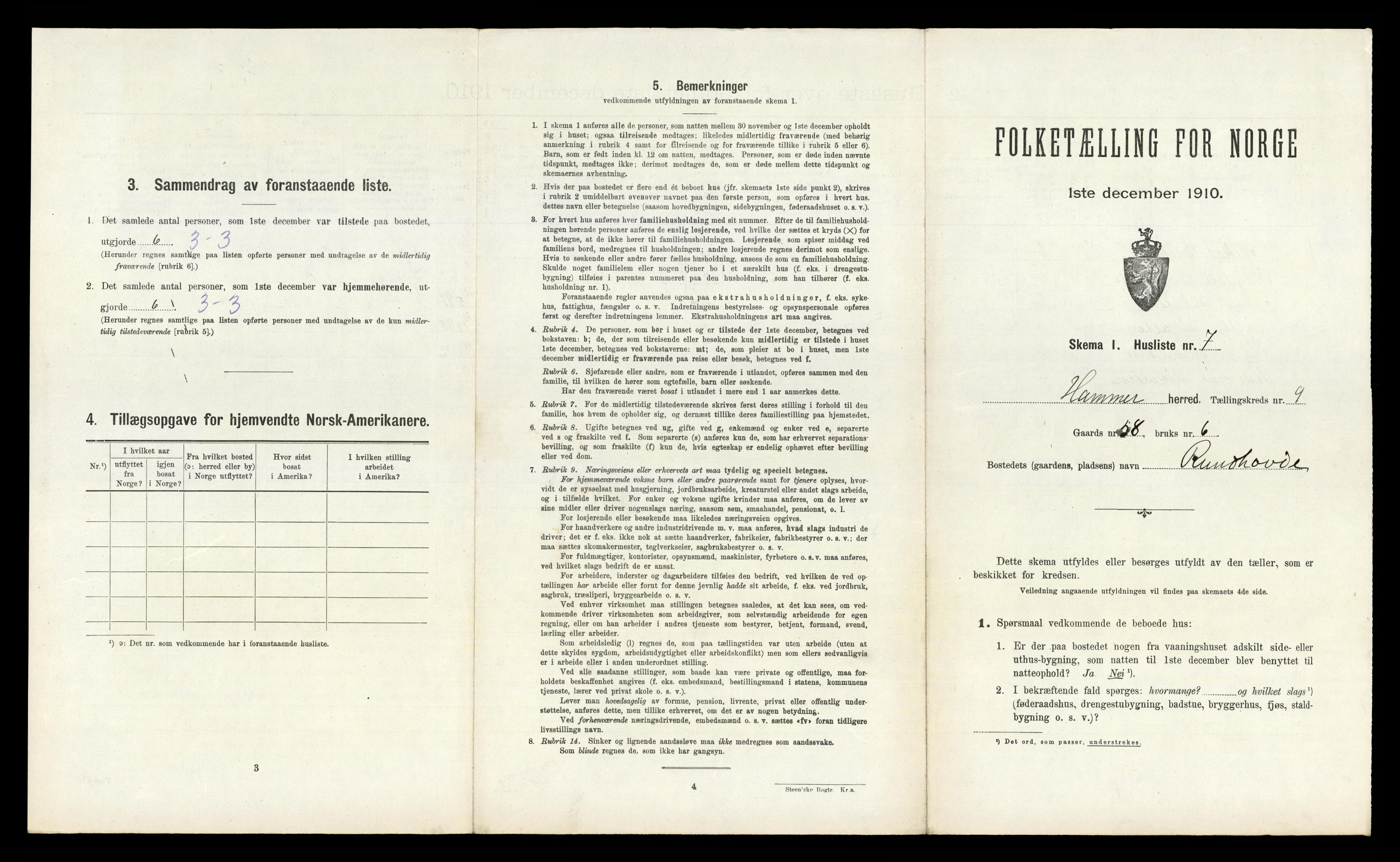RA, Folketelling 1910 for 1254 Hamre herred, 1910, s. 664