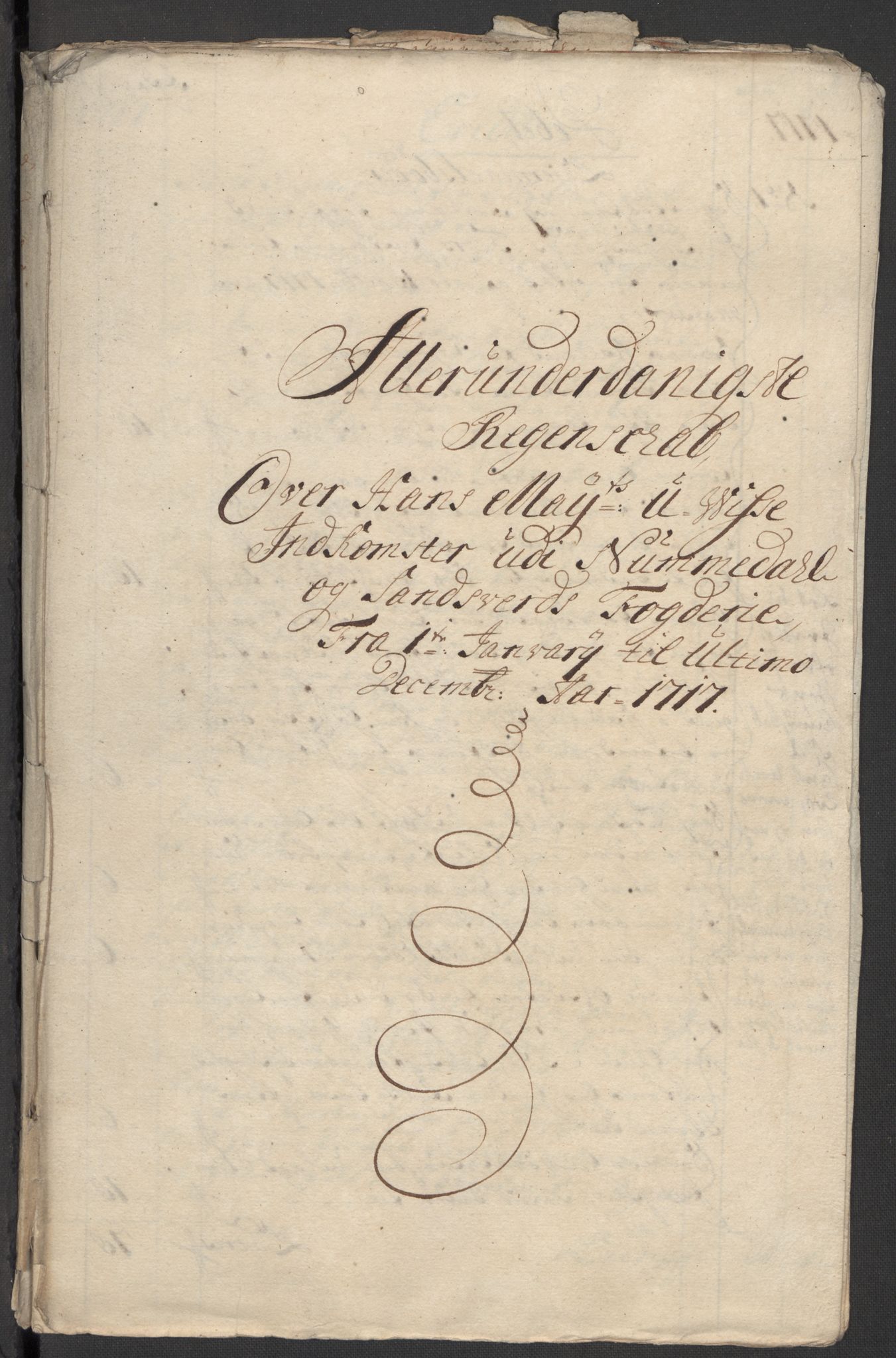 Rentekammeret inntil 1814, Reviderte regnskaper, Fogderegnskap, RA/EA-4092/R24/L1593: Fogderegnskap Numedal og Sandsvær, 1717, s. 266