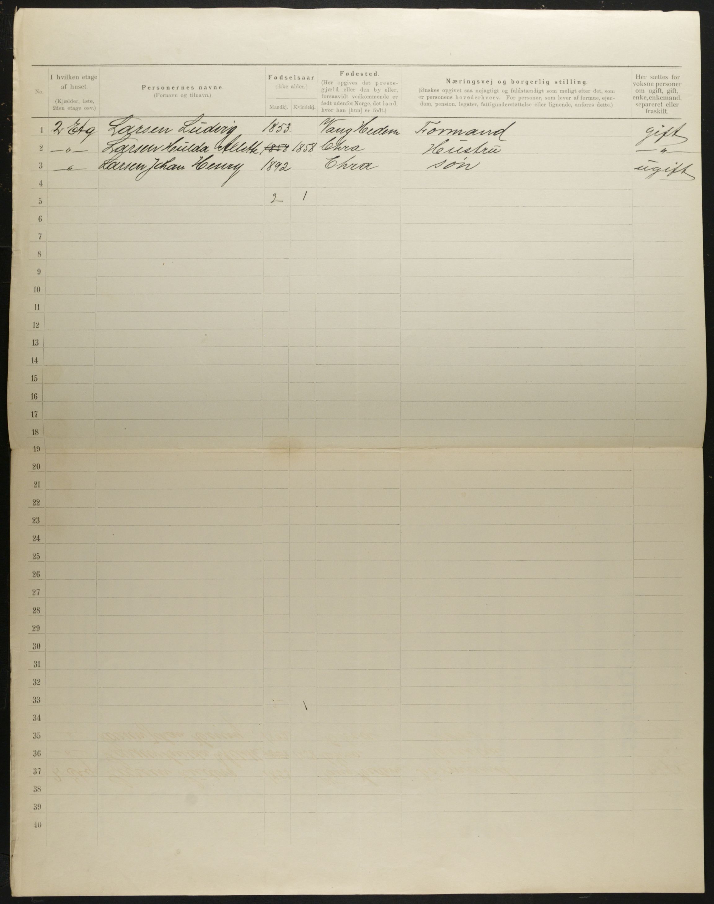 OBA, Kommunal folketelling 31.12.1901 for Kristiania kjøpstad, 1901, s. 911