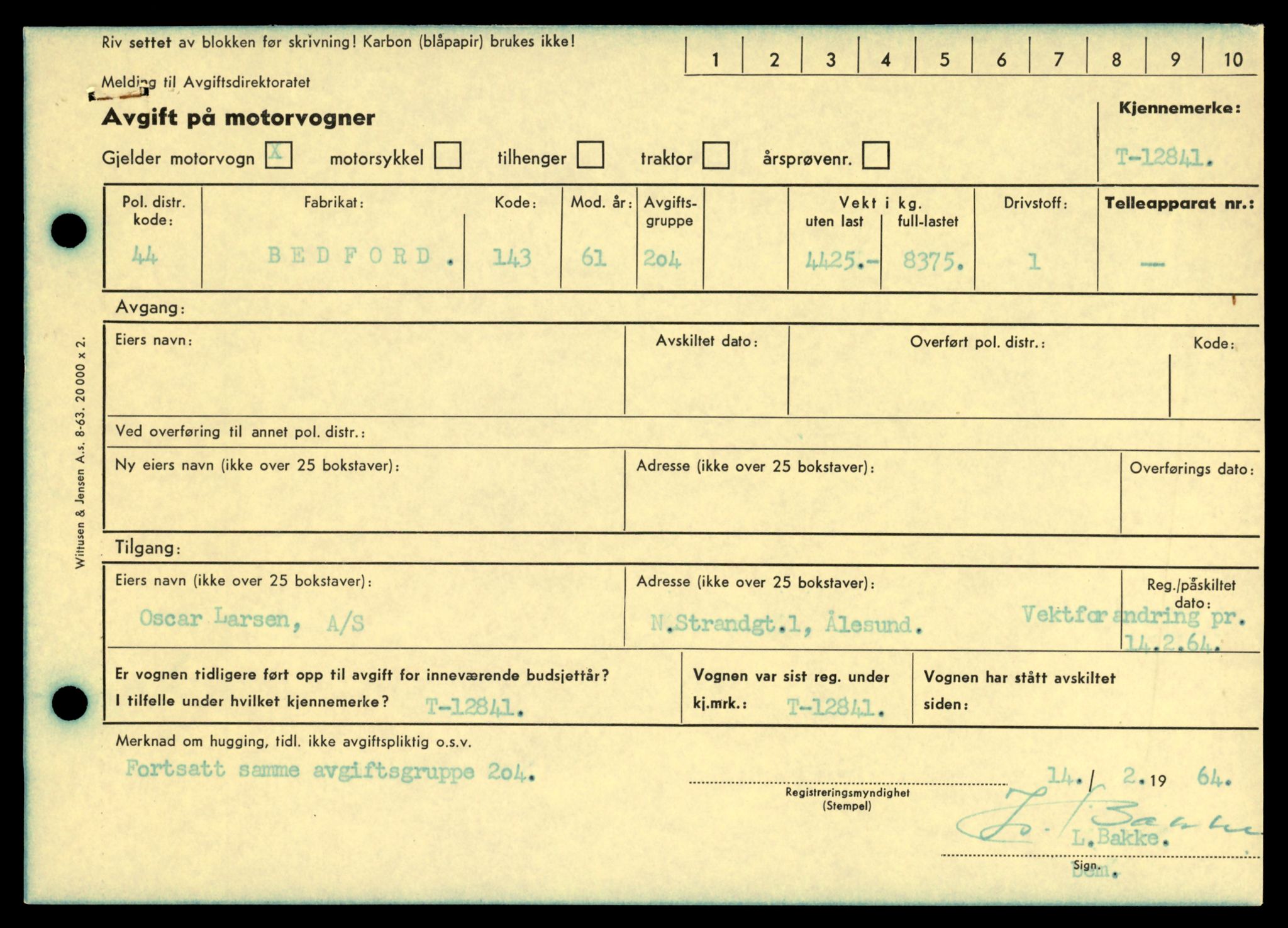 Møre og Romsdal vegkontor - Ålesund trafikkstasjon, AV/SAT-A-4099/F/Fe/L0036: Registreringskort for kjøretøy T 12831 - T 13030, 1927-1998, s. 245