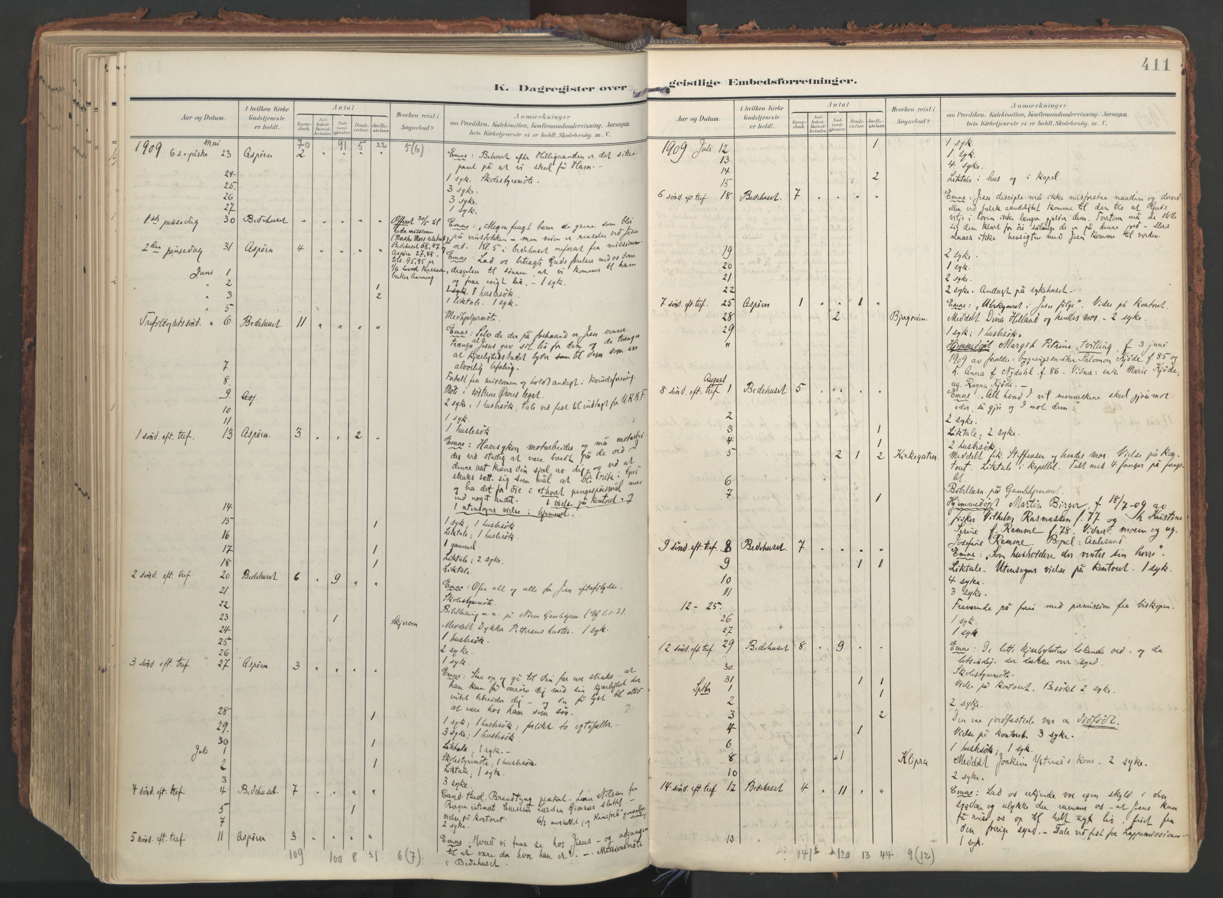 Ministerialprotokoller, klokkerbøker og fødselsregistre - Møre og Romsdal, AV/SAT-A-1454/529/L0459: Ministerialbok nr. 529A09, 1904-1917, s. 411