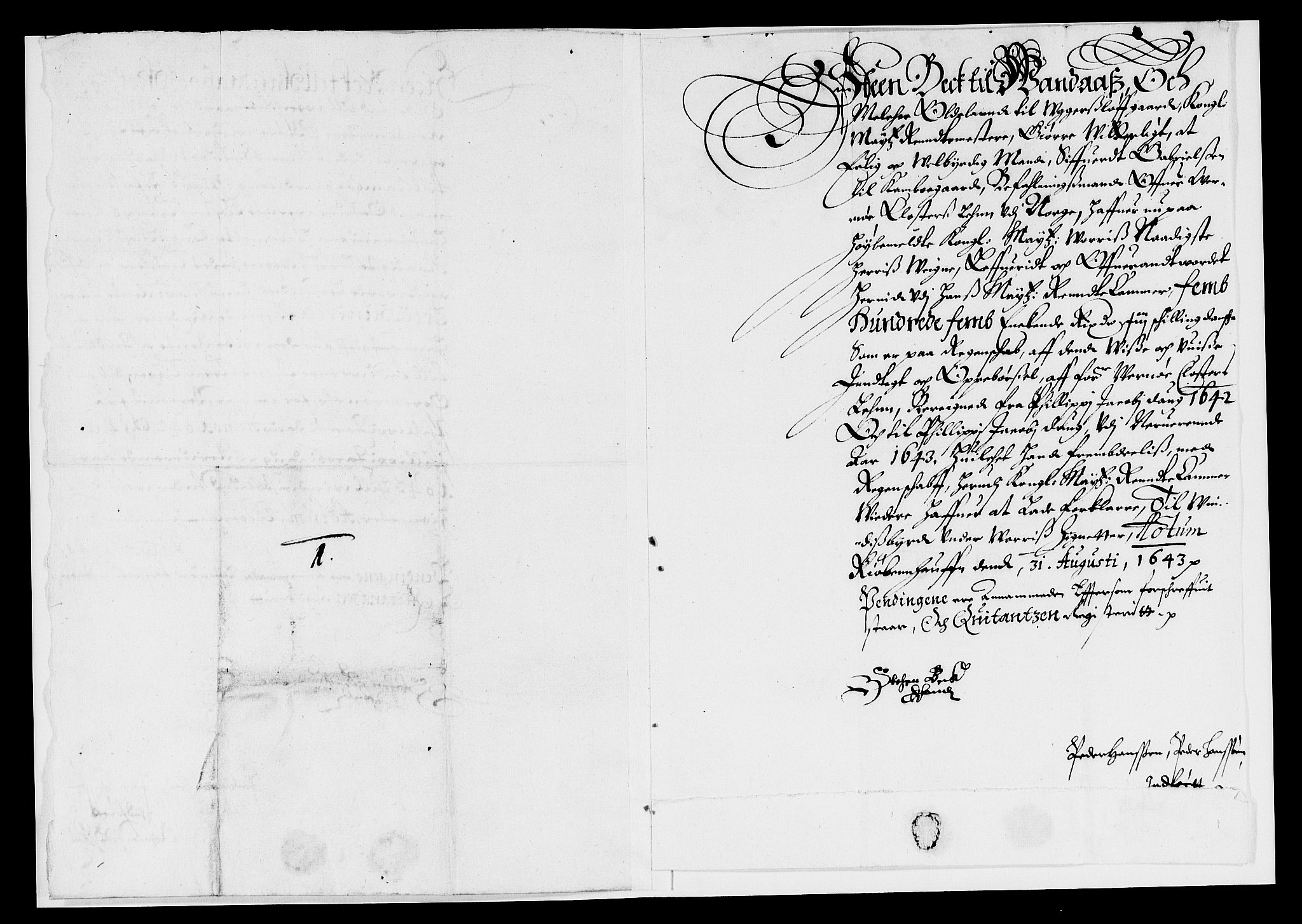 Rentekammeret inntil 1814, Reviderte regnskaper, Lensregnskaper, AV/RA-EA-5023/R/Rb/Rbg/L0006: Verne kloster len, 1641-1644