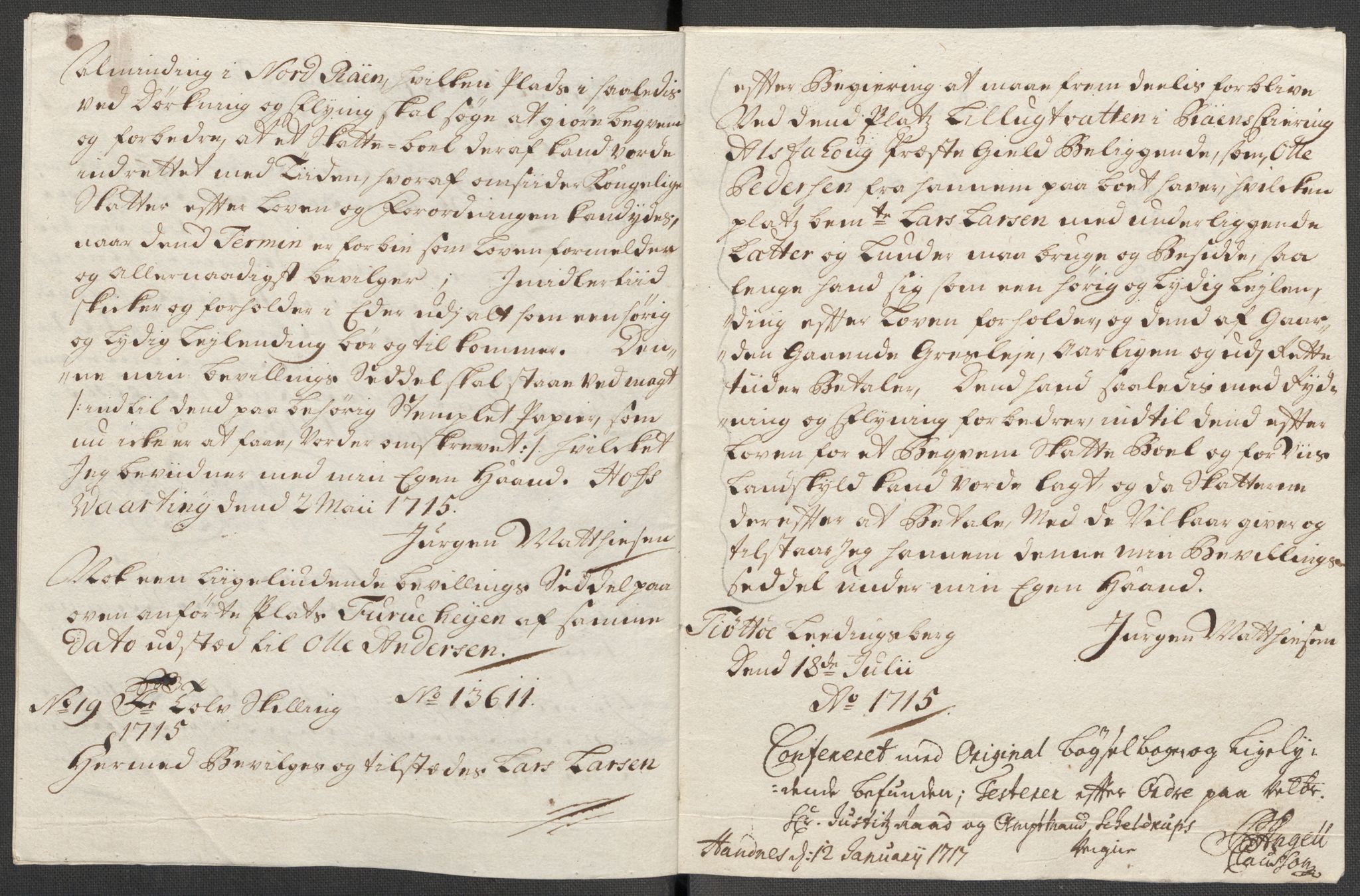 Rentekammeret inntil 1814, Reviderte regnskaper, Fogderegnskap, AV/RA-EA-4092/R65/L4513: Fogderegnskap Helgeland, 1714-1715, s. 629