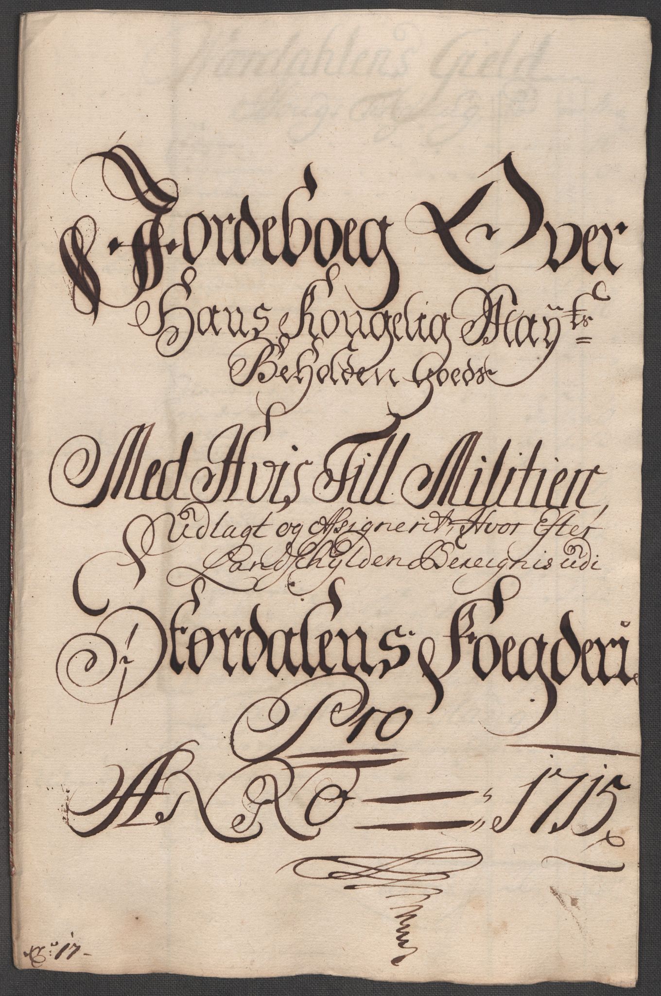 Rentekammeret inntil 1814, Reviderte regnskaper, Fogderegnskap, RA/EA-4092/R62/L4205: Fogderegnskap Stjørdal og Verdal, 1715, s. 182