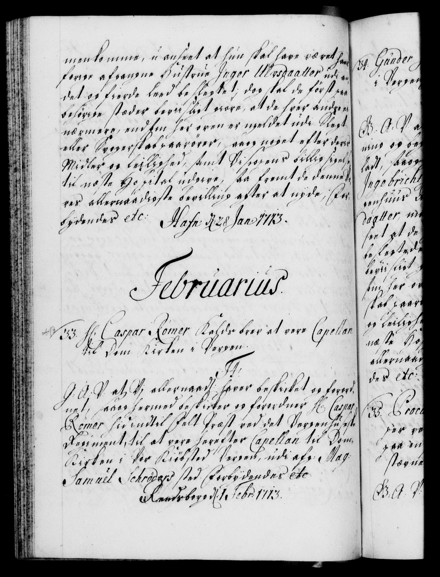 Danske Kanselli 1572-1799, RA/EA-3023/F/Fc/Fca/Fcaa/L0021: Norske registre, 1712-1715, s. 92b