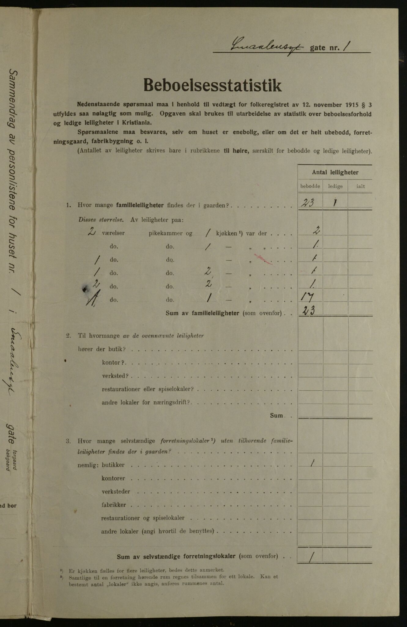 OBA, Kommunal folketelling 1.12.1923 for Kristiania, 1923, s. 107799