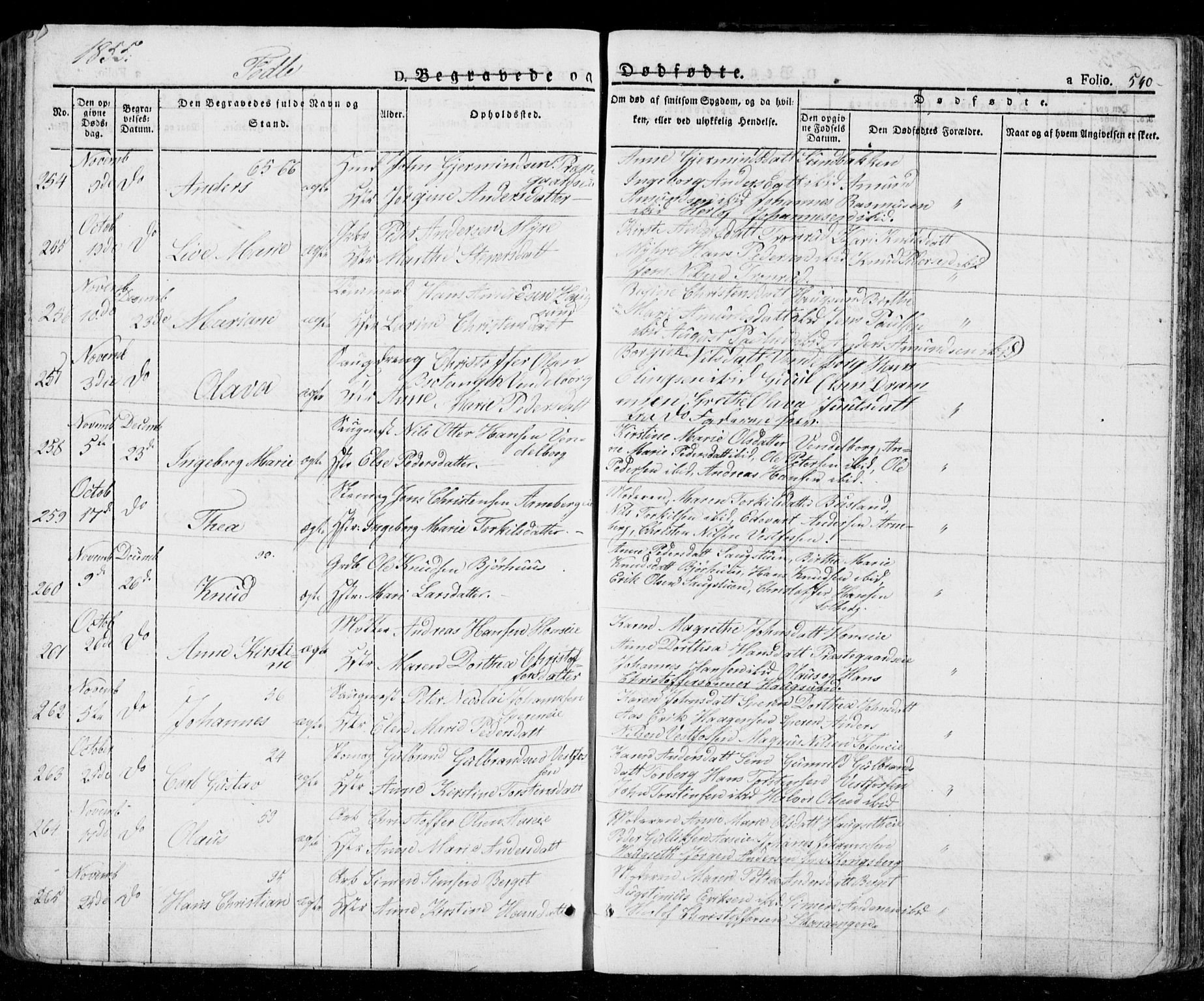 Eiker kirkebøker, AV/SAKO-A-4/G/Ga/L0002: Klokkerbok nr. I 2, 1832-1856, s. 540