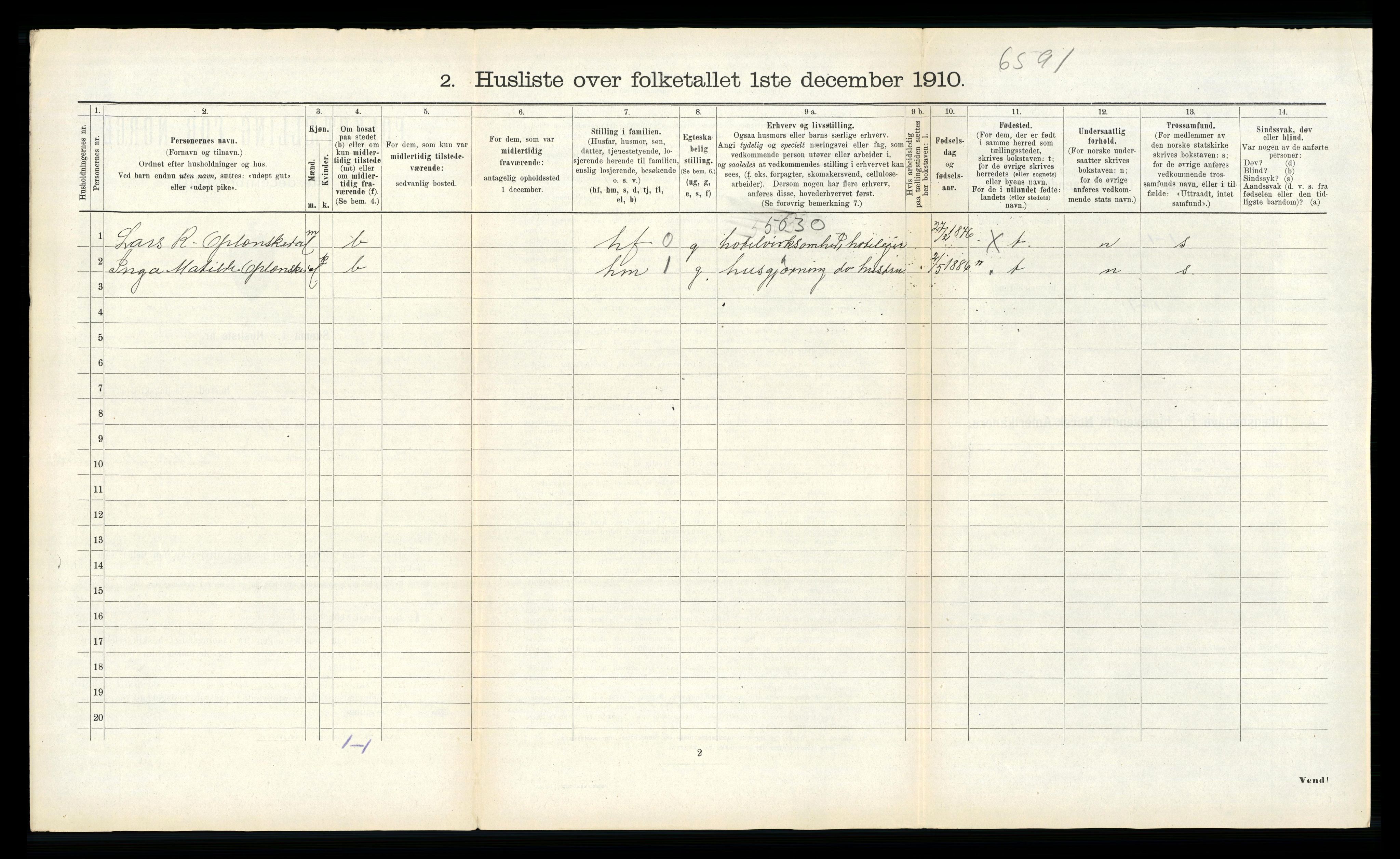 RA, Folketelling 1910 for 1523 Sunnylven herred, 1910, s. 535