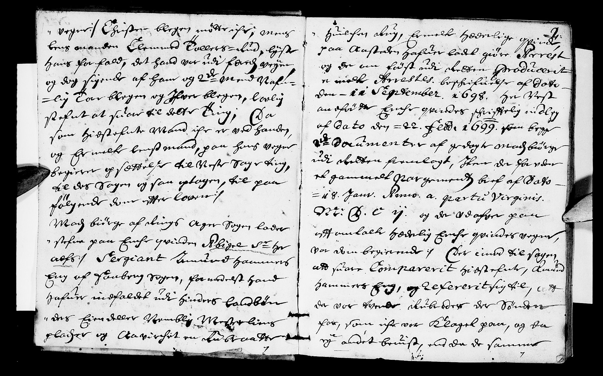 Sorenskriverier i Gudbrandsdalen, AV/SAH-TING-036/G/Gb/Gbb/L0022: Tingbok - Sør-Gudbrandsdal, 1699, s. 1b-2a