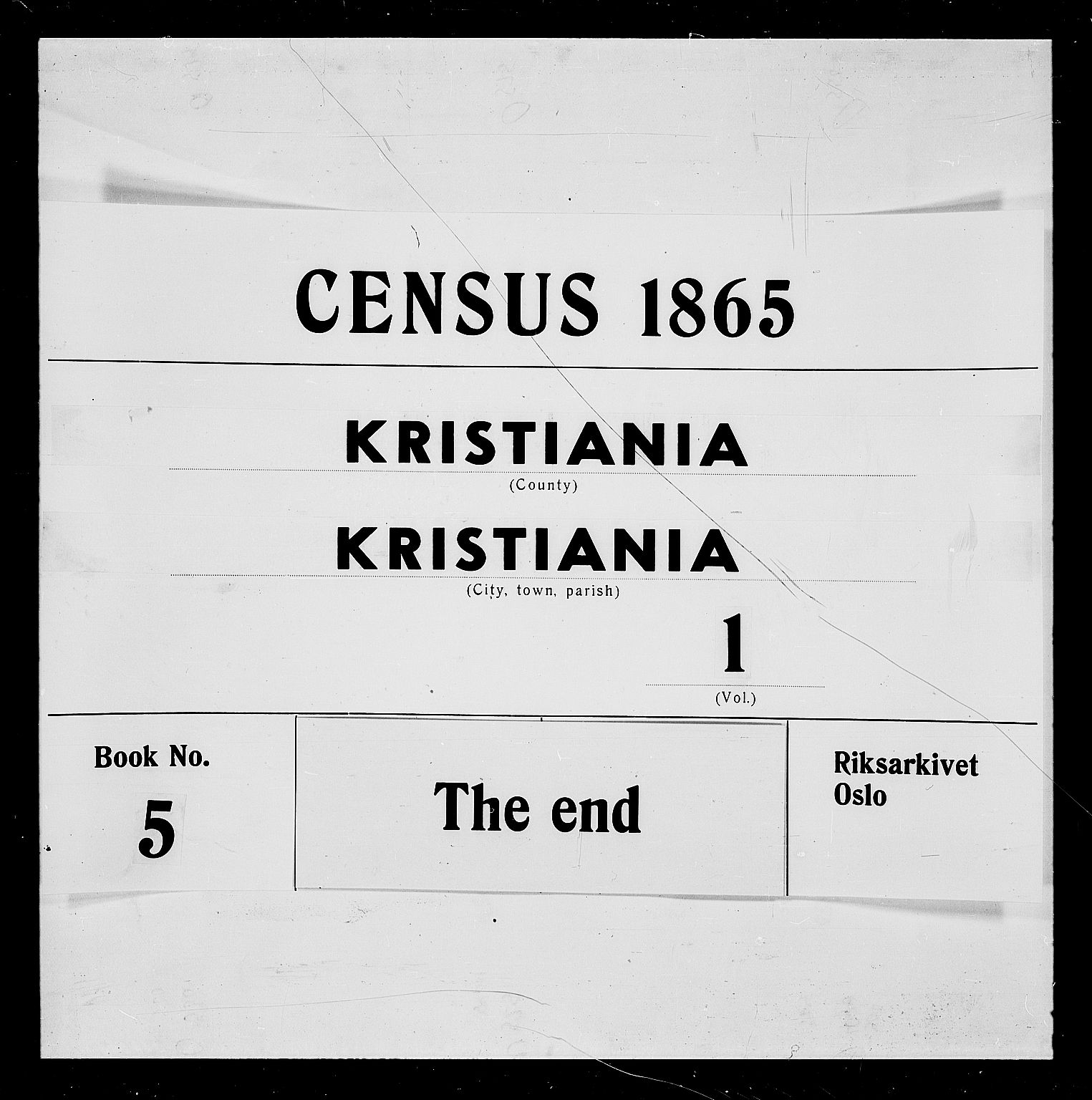 RA, Folketelling 1865 for 0301 Kristiania kjøpstad, 1865, s. 2264