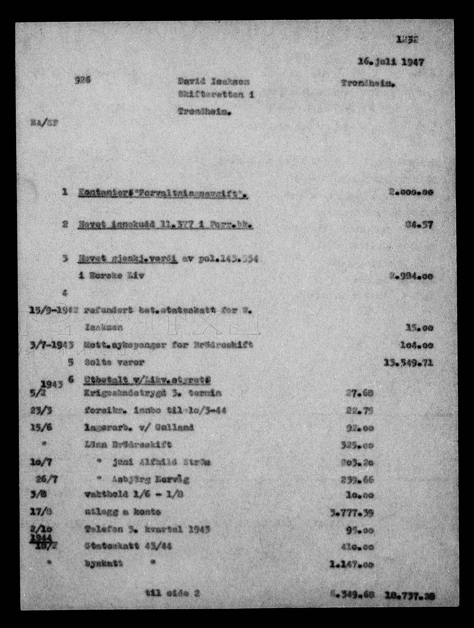 Justisdepartementet, Tilbakeføringskontoret for inndratte formuer, AV/RA-S-1564/H/Hc/Hca/L0896: --, 1945-1947, s. 488