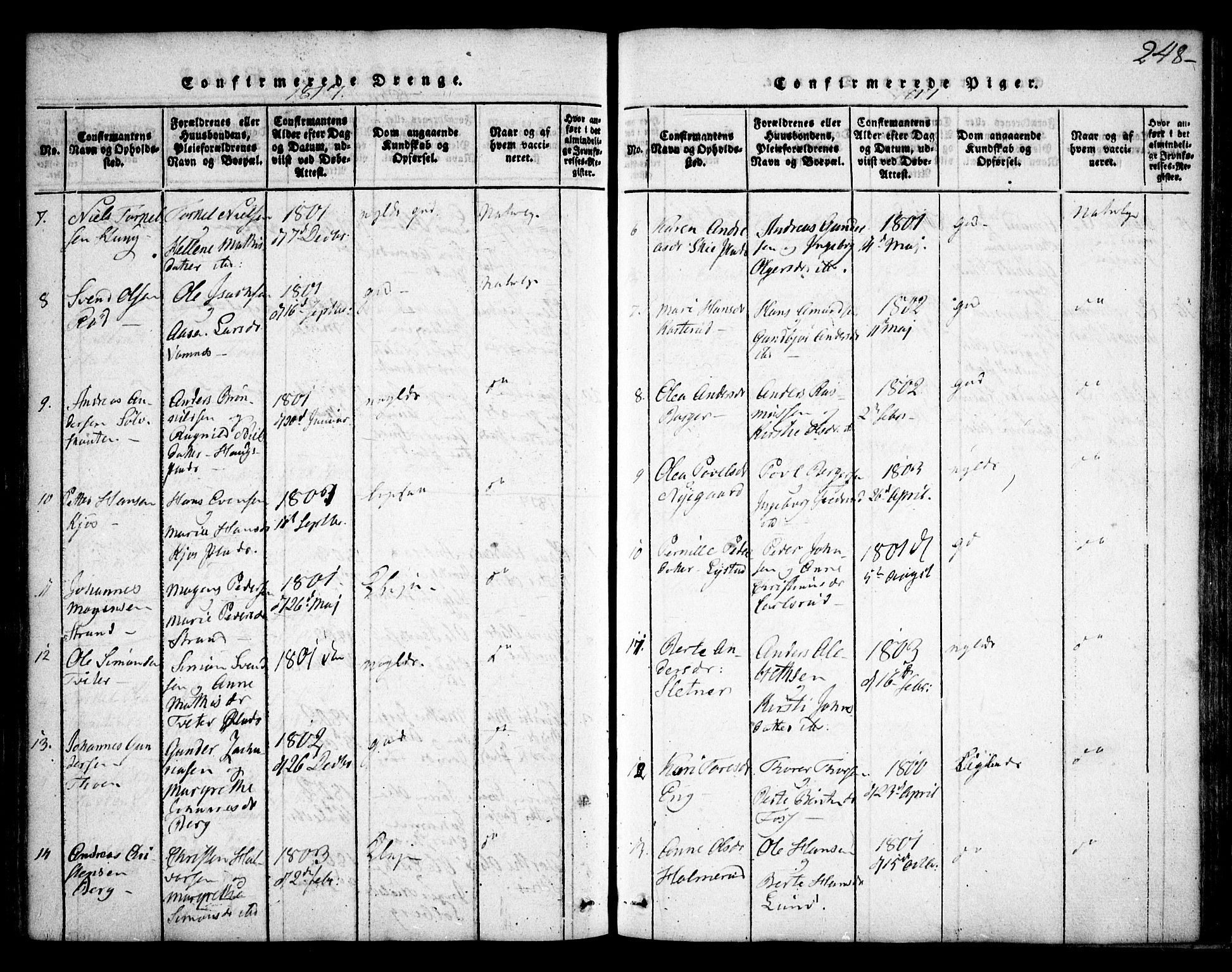 Skiptvet prestekontor Kirkebøker, AV/SAO-A-20009/F/Fa/L0005: Ministerialbok nr. 5, 1814-1838, s. 248