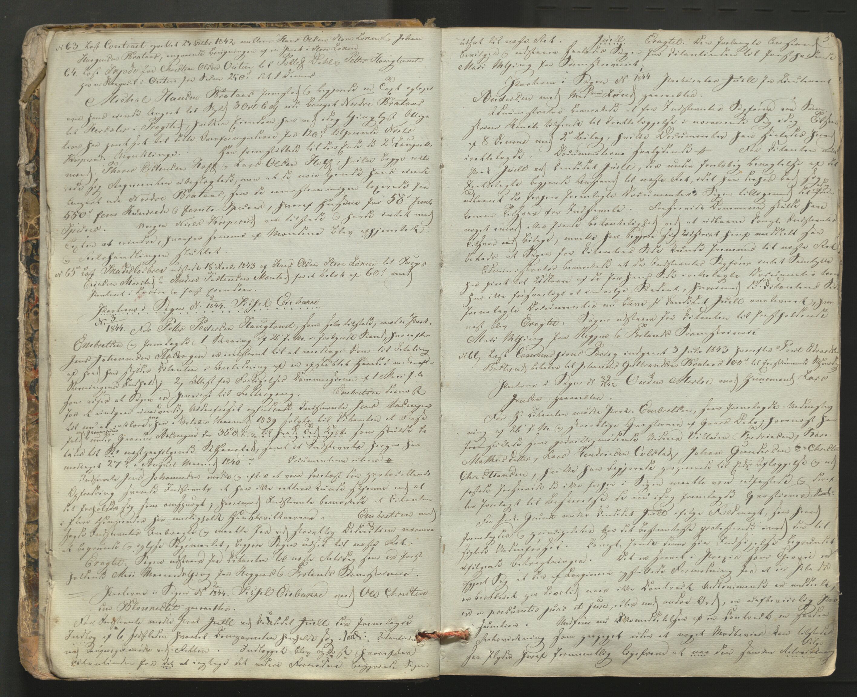 Heggen og Frøland sorenskriveri I, AV/SAO-A-11556/F/Fb/L0051: Tingbok, 1844-1851, s. 4b-5a