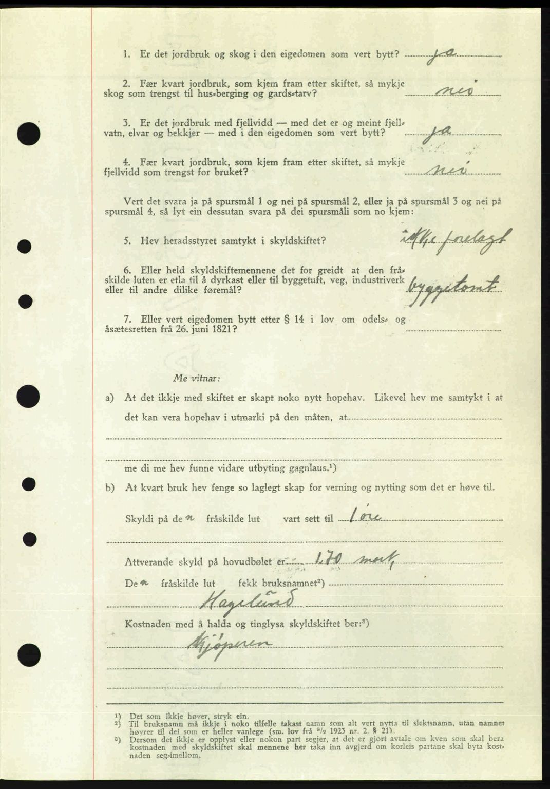 Nordre Sunnmøre sorenskriveri, AV/SAT-A-0006/1/2/2C/2Ca: Pantebok nr. A26, 1947-1948, Dagboknr: 2366/1947