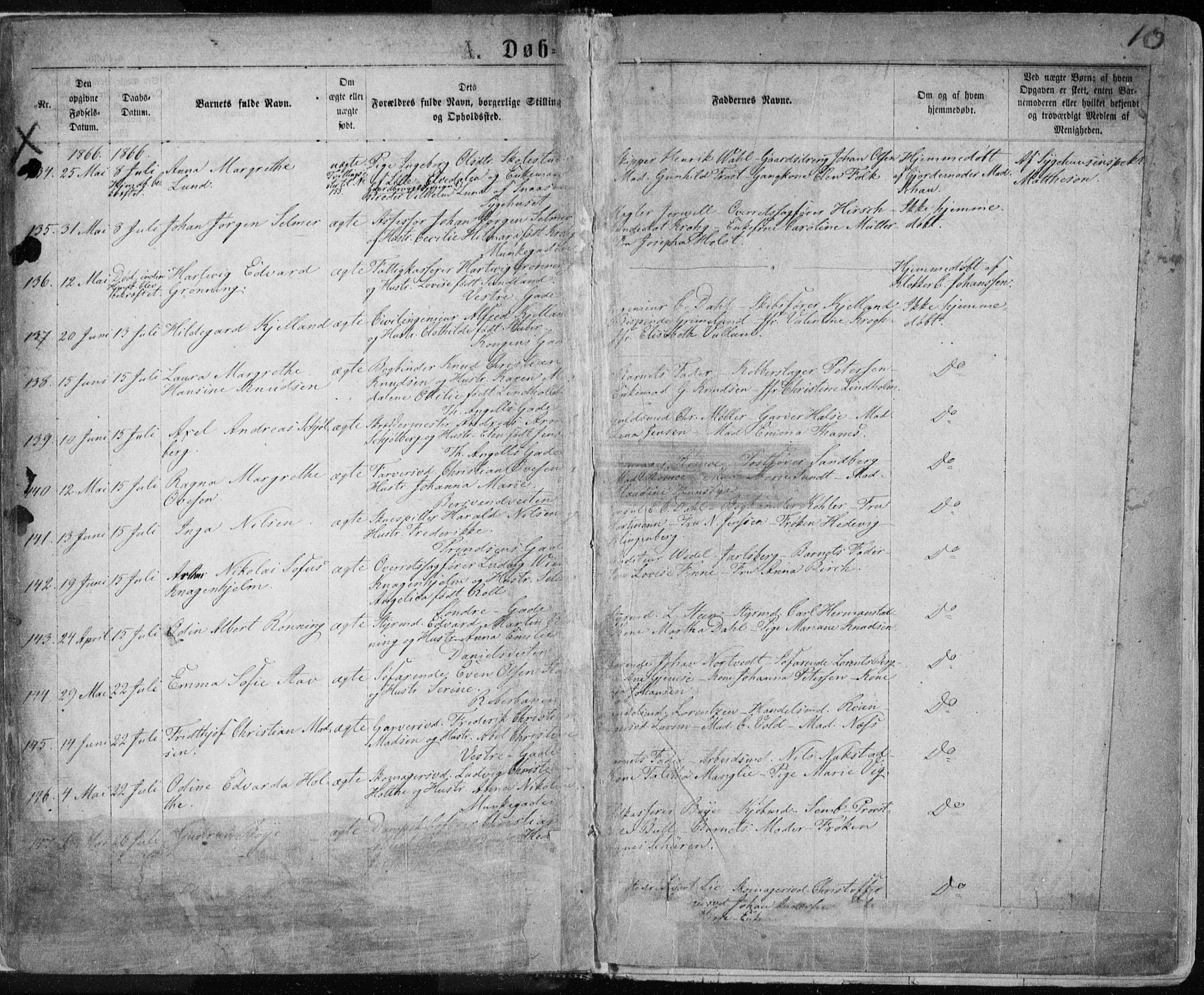 Ministerialprotokoller, klokkerbøker og fødselsregistre - Sør-Trøndelag, SAT/A-1456/601/L0054: Ministerialbok nr. 601A22, 1866-1877, s. 10