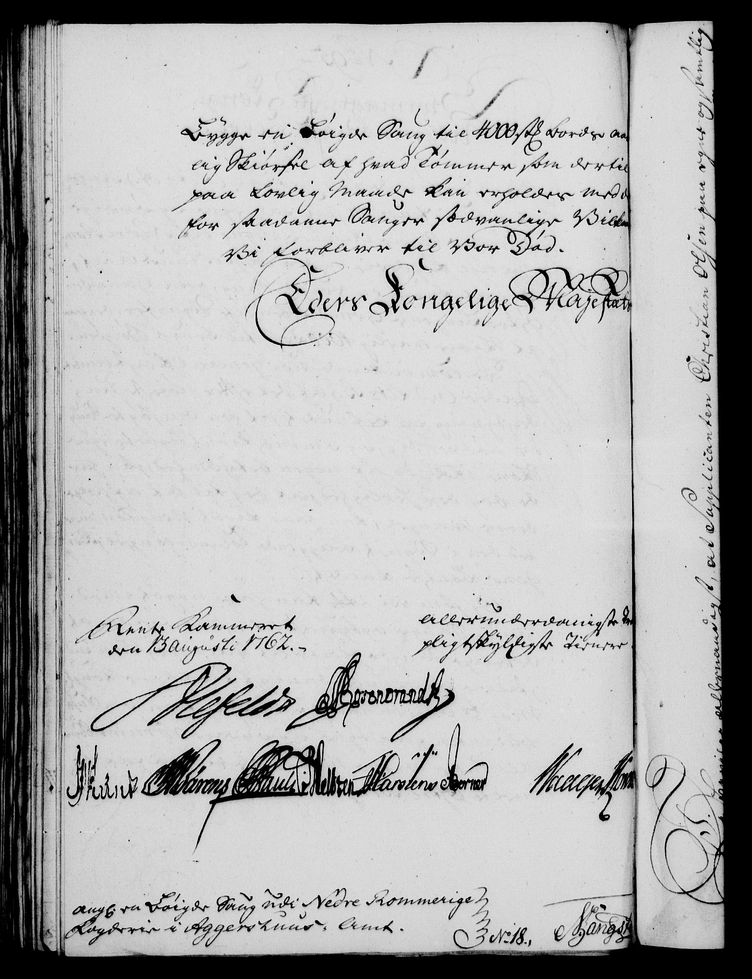 Rentekammeret, Kammerkanselliet, RA/EA-3111/G/Gf/Gfa/L0044: Norsk relasjons- og resolusjonsprotokoll (merket RK 52.44), 1762, s. 366
