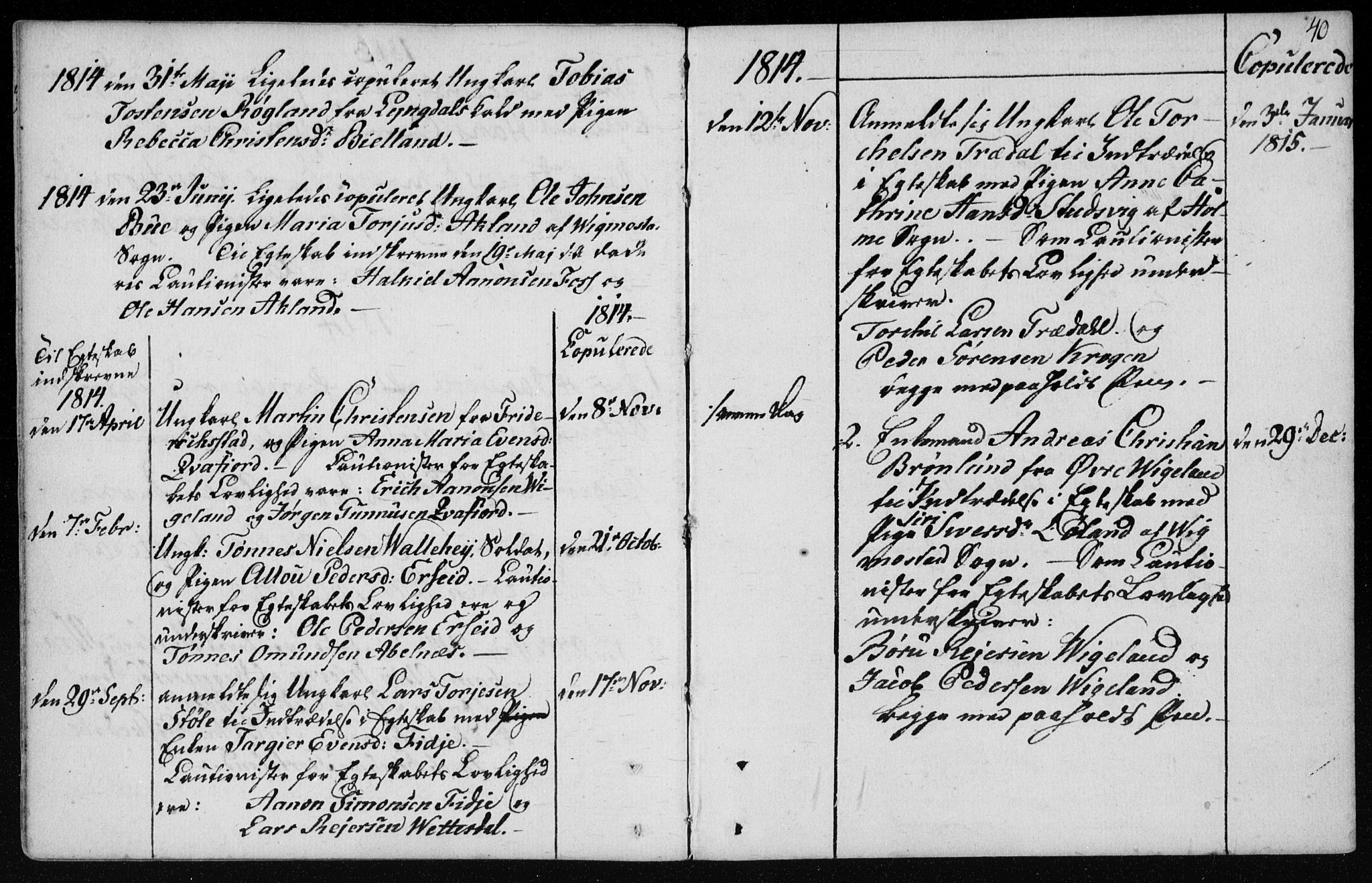 Sør-Audnedal sokneprestkontor, AV/SAK-1111-0039/F/Fa/Fab/L0003: Ministerialbok nr. A 3, 1766-1828, s. 40