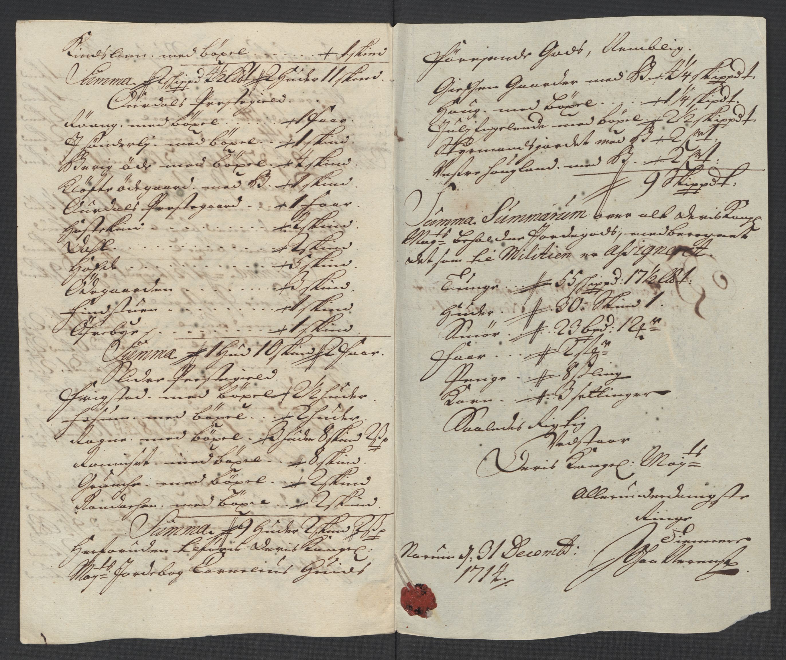 Rentekammeret inntil 1814, Reviderte regnskaper, Fogderegnskap, AV/RA-EA-4092/R18/L1313: Fogderegnskap Hadeland, Toten og Valdres, 1714, s. 37