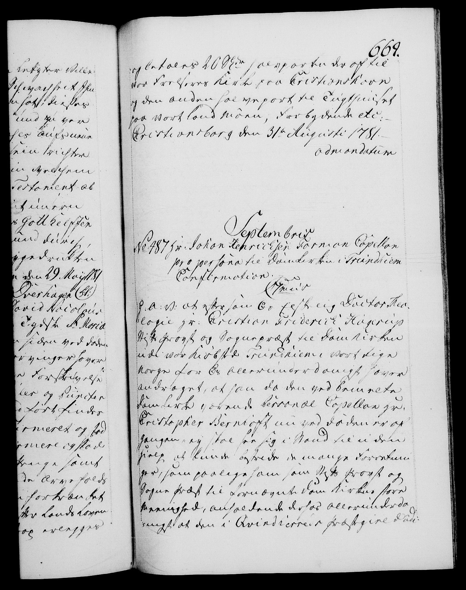 Danske Kanselli 1572-1799, RA/EA-3023/F/Fc/Fca/Fcaa/L0048: Norske registre, 1779-1781, s. 669a