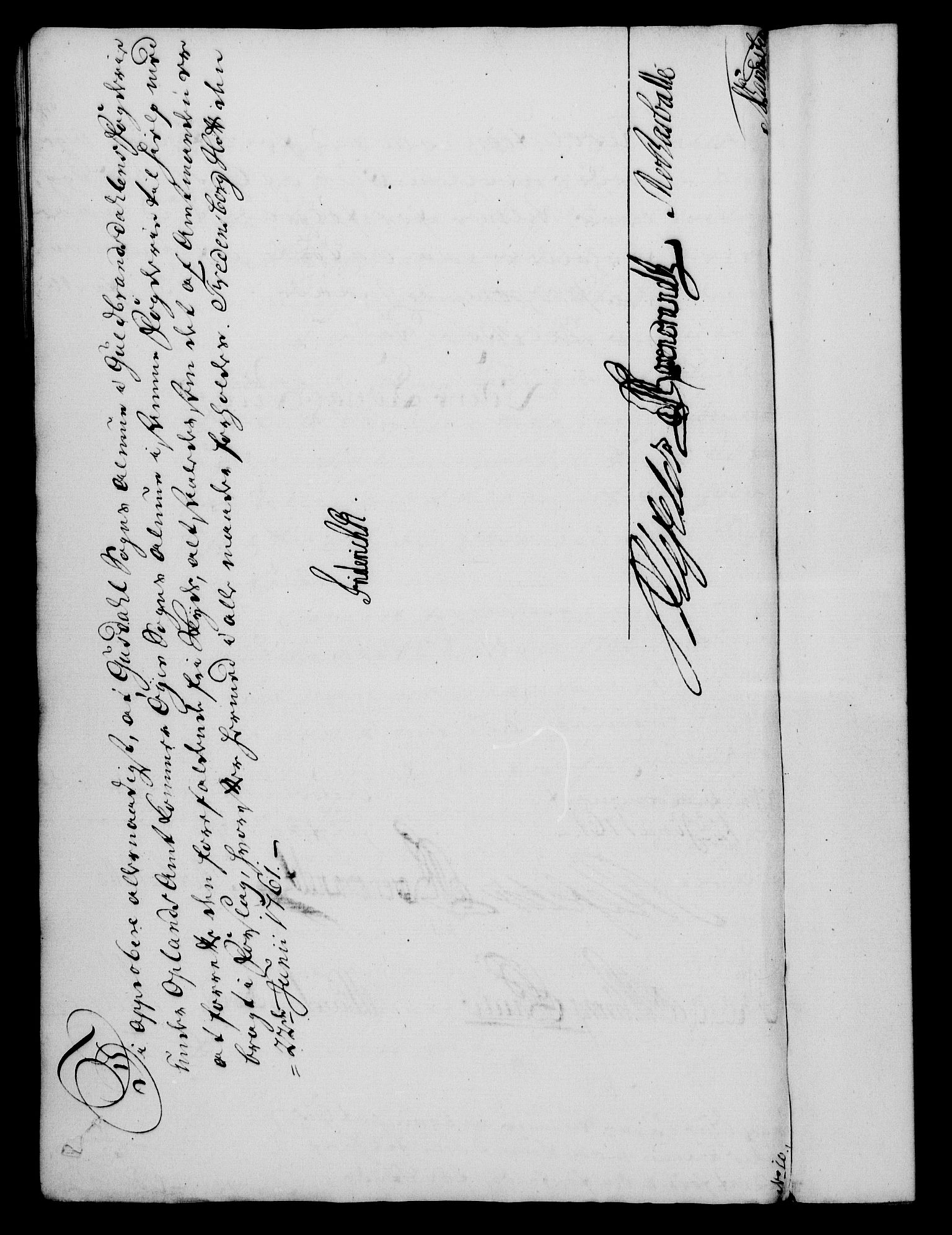 Rentekammeret, Kammerkanselliet, AV/RA-EA-3111/G/Gf/Gfa/L0043: Norsk relasjons- og resolusjonsprotokoll (merket RK 52.43), 1761, s. 275
