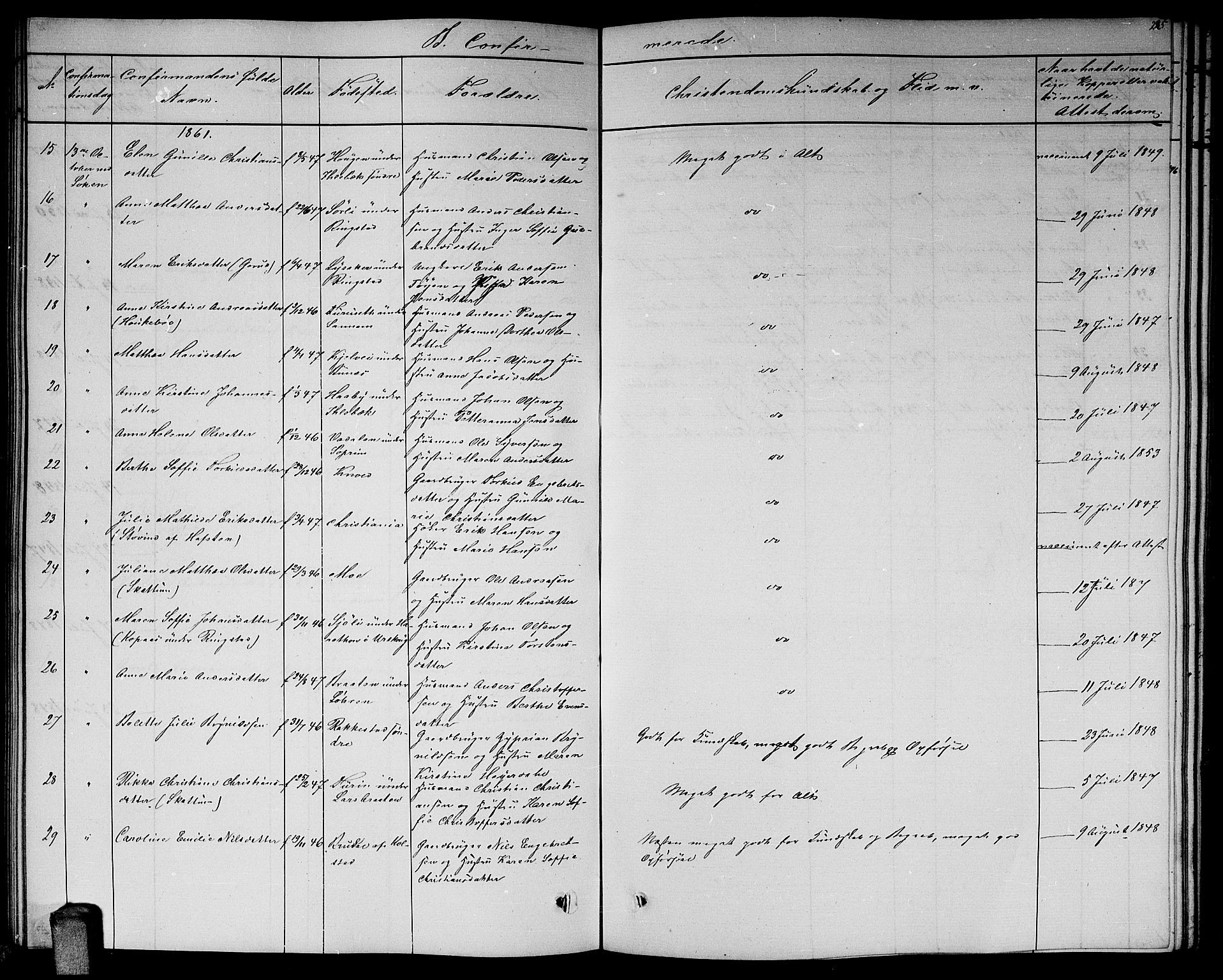 Høland prestekontor Kirkebøker, AV/SAO-A-10346a/G/Ga/L0004: Klokkerbok nr. I 4, 1854-1862, s. 225