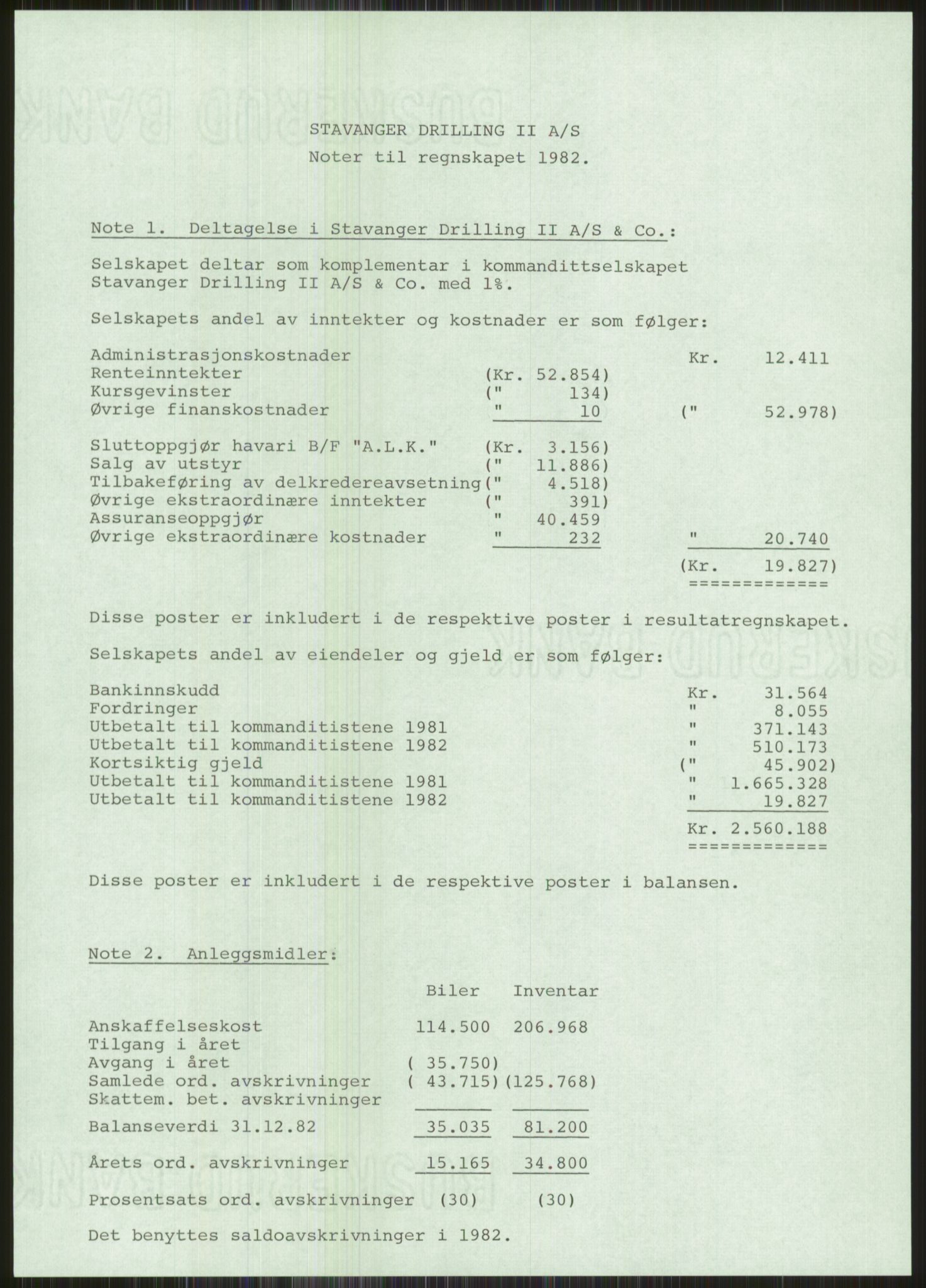 Pa 1503 - Stavanger Drilling AS, SAST/A-101906/A/Ac/L0002: Årsberetninger, 1979-1982, s. 489