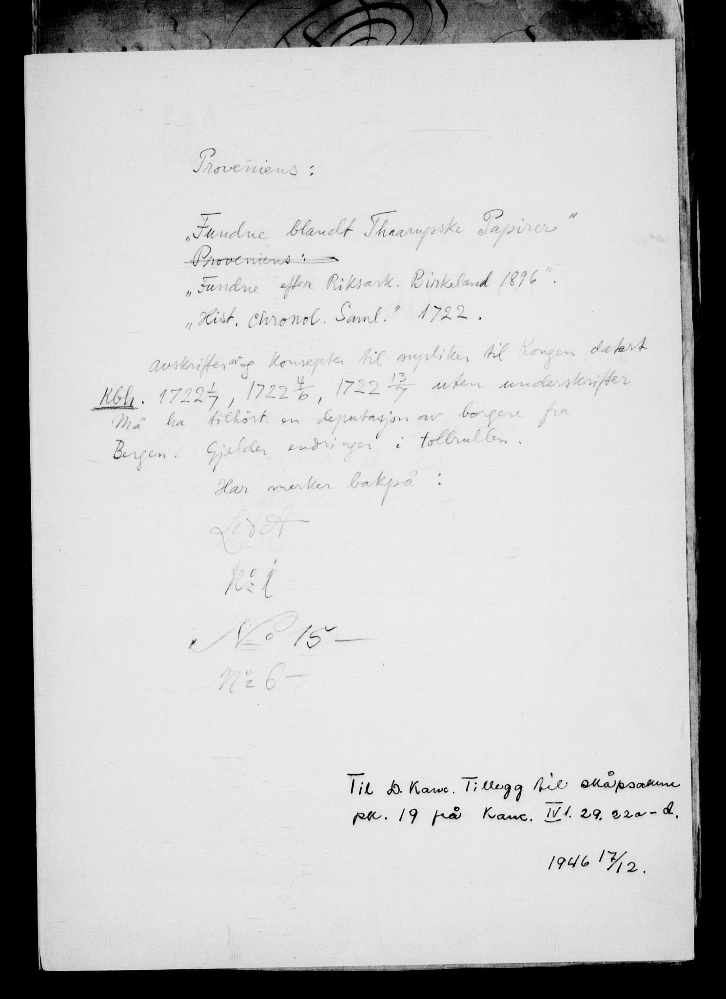 Danske Kanselli, Skapsaker, AV/RA-EA-4061/G/L0019: Tillegg til skapsakene, 1616-1753, s. 2