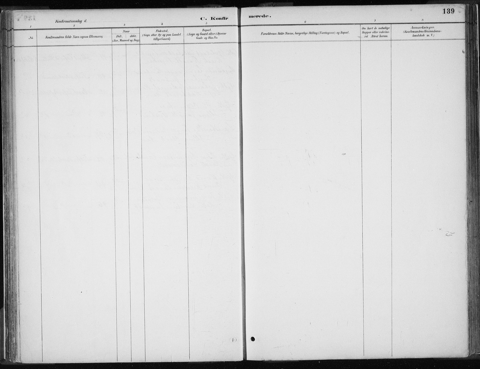 Strandebarm sokneprestembete, AV/SAB-A-78401/H/Haa: Ministerialbok nr. B  1, 1886-1908, s. 139