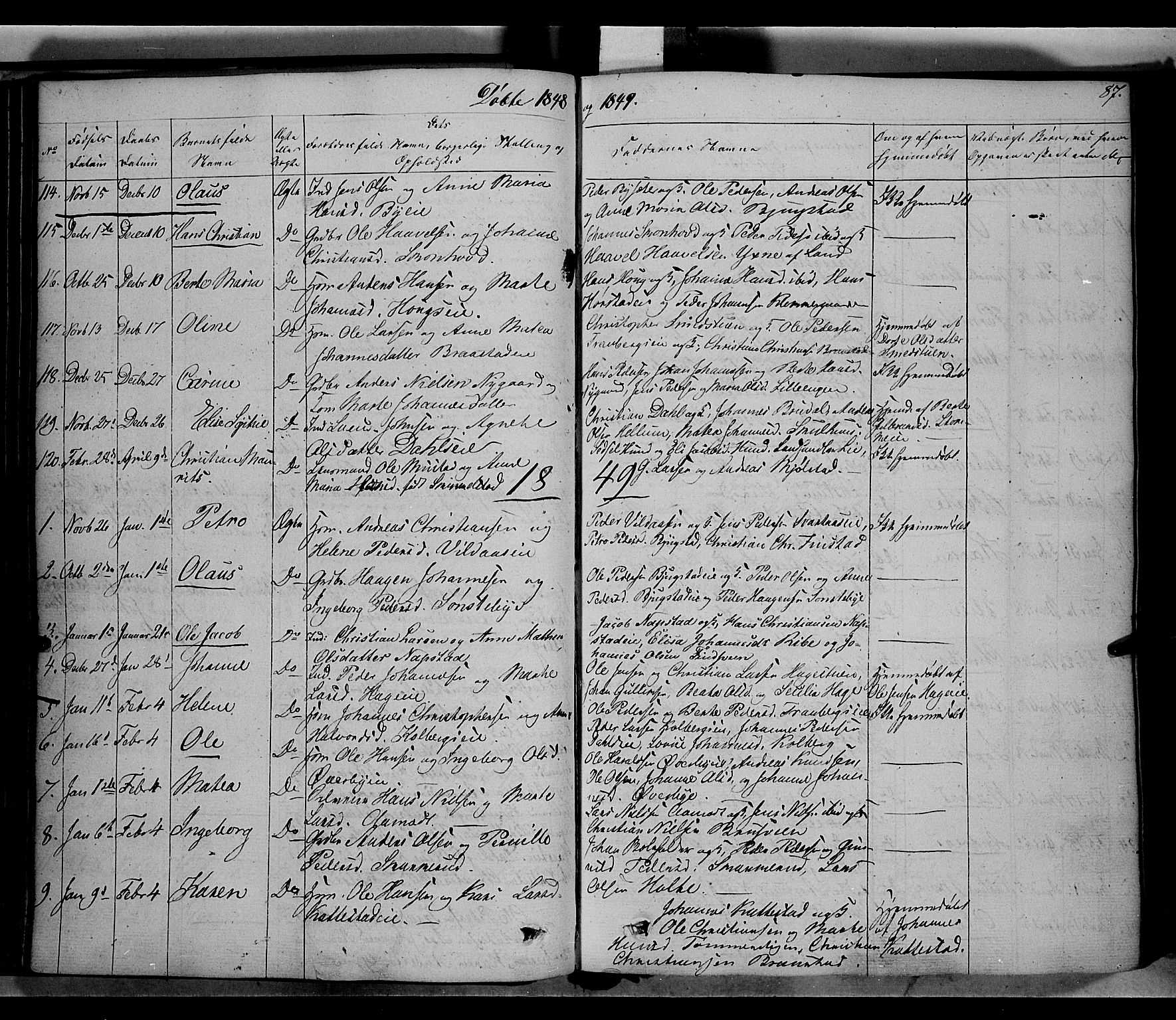 Vardal prestekontor, AV/SAH-PREST-100/H/Ha/Haa/L0005: Ministerialbok nr. 5, 1831-1853, s. 87