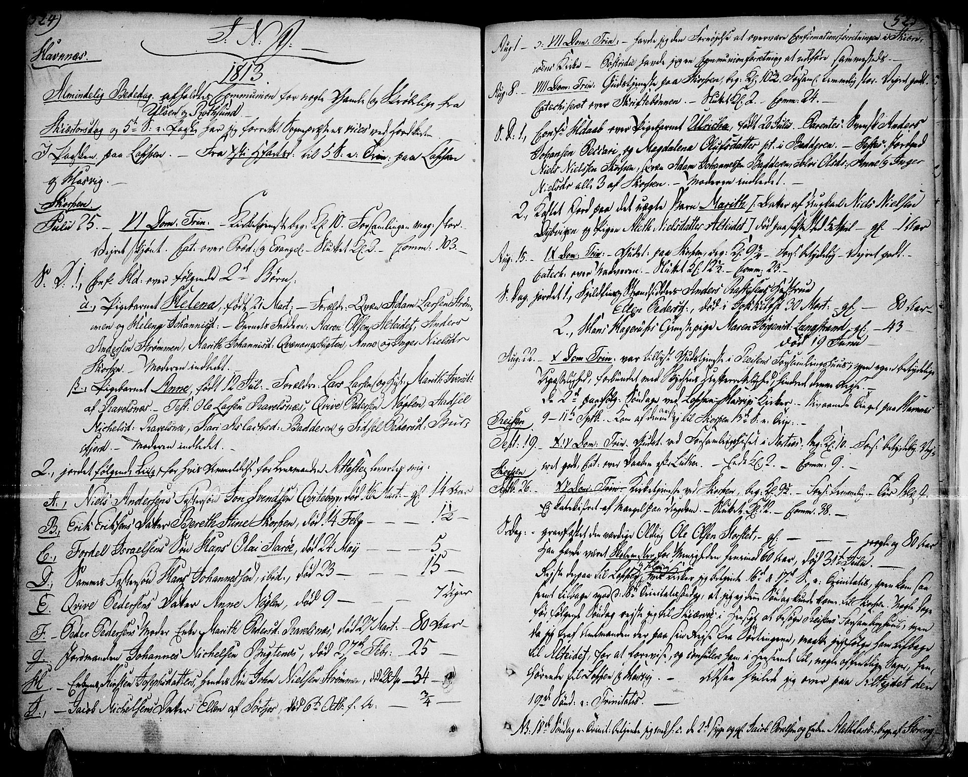 Skjervøy sokneprestkontor, AV/SATØ-S-1300/H/Ha/Haa/L0002kirke: Ministerialbok nr. 2, 1781-1817, s. 524-525