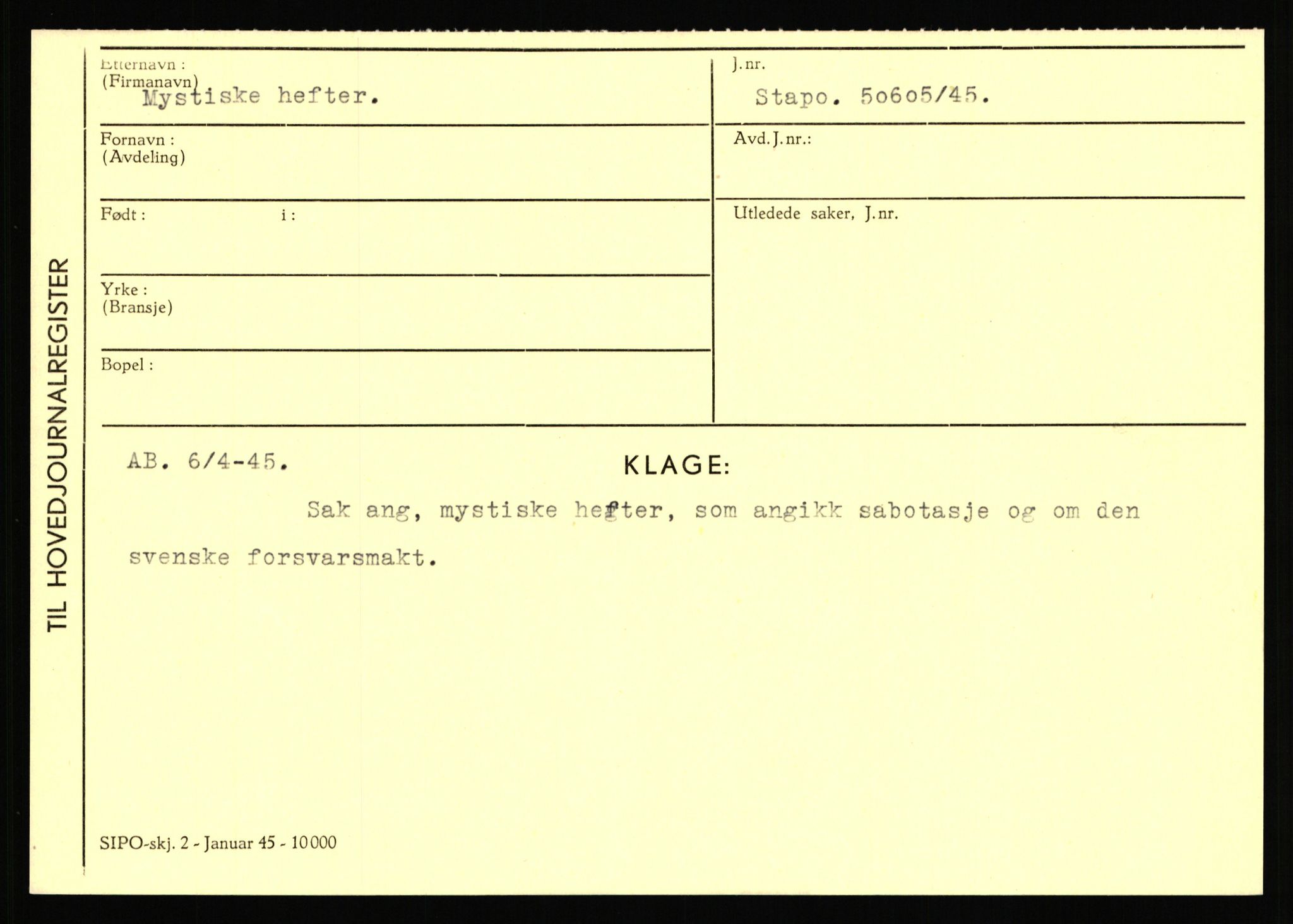 Statspolitiet - Hovedkontoret / Osloavdelingen, AV/RA-S-1329/C/Ca/L0011: Molberg - Nøstvold, 1943-1945, s. 857