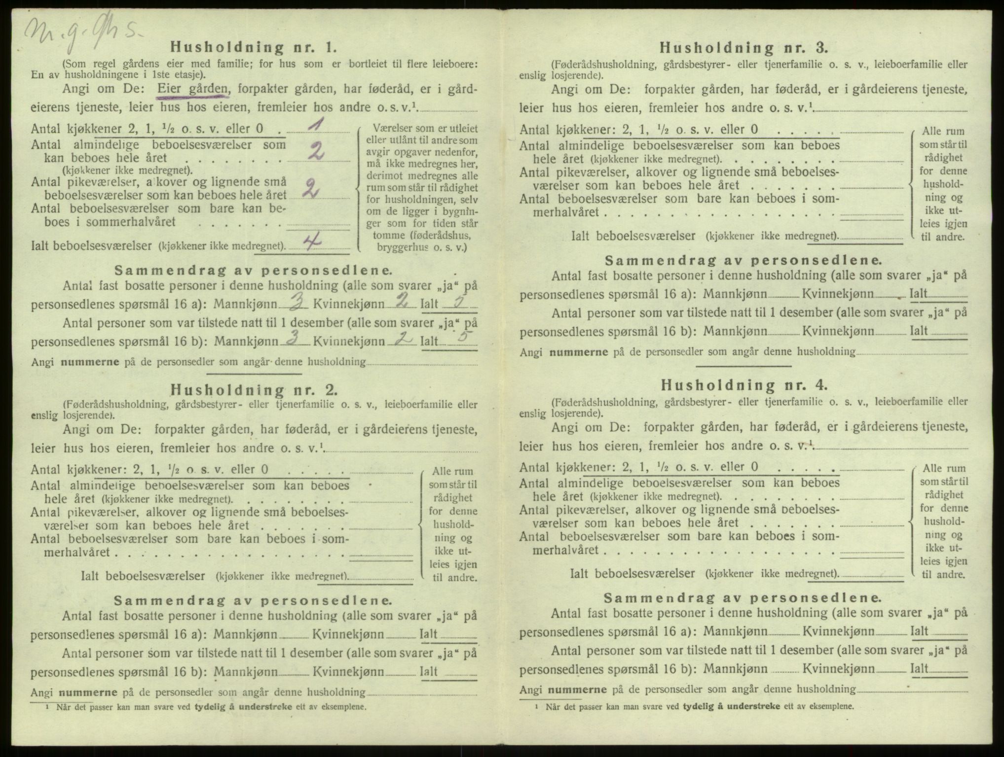 SAB, Folketelling 1920 for 1261 Manger herred, 1920, s. 181