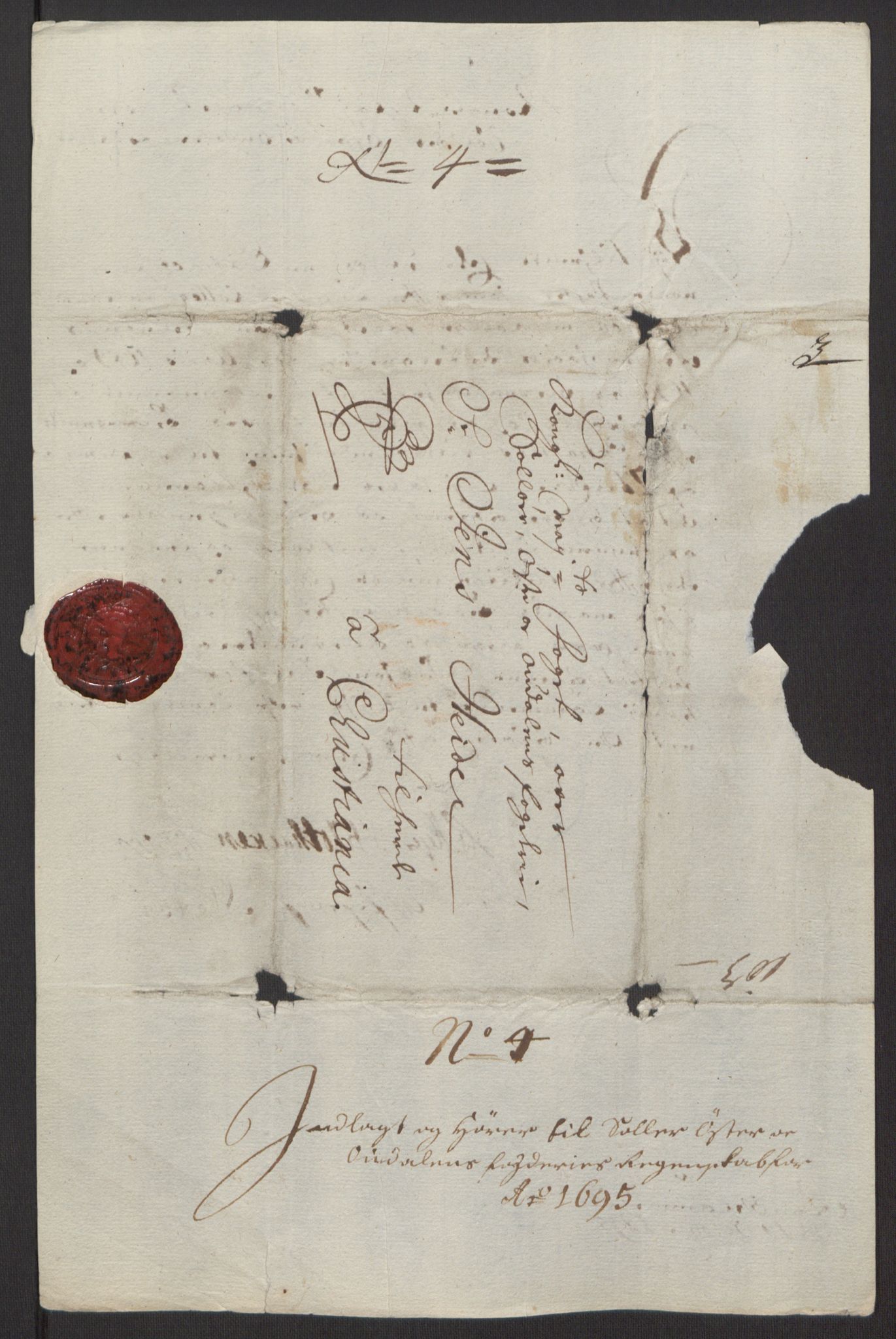 Rentekammeret inntil 1814, Reviderte regnskaper, Fogderegnskap, AV/RA-EA-4092/R13/L0833: Fogderegnskap Solør, Odal og Østerdal, 1695, s. 36