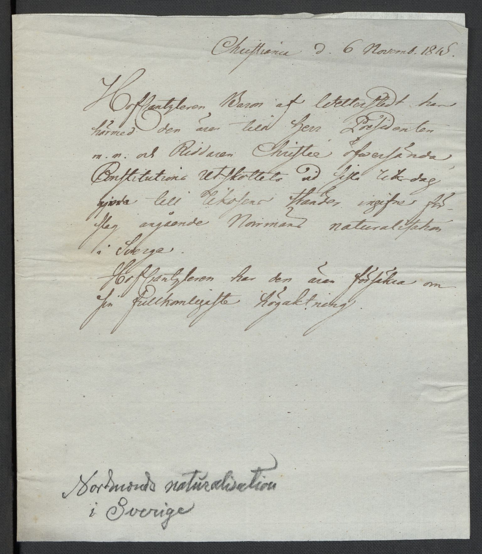 Christie, Wilhelm Frimann Koren, AV/RA-PA-0014/F/L0005: Christies dokumenter fra Stortinget, 1815-1816, s. 221