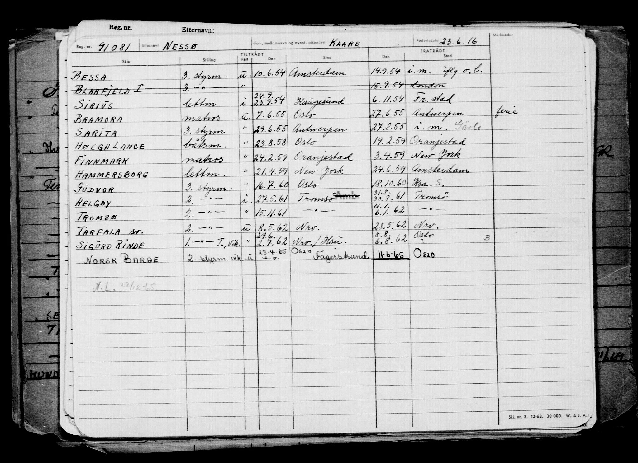 Direktoratet for sjømenn, AV/RA-S-3545/G/Gb/L0140: Hovedkort, 1916, s. 288