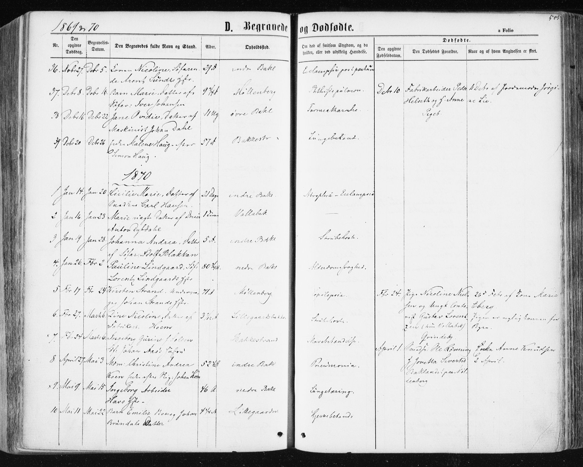 Ministerialprotokoller, klokkerbøker og fødselsregistre - Sør-Trøndelag, AV/SAT-A-1456/604/L0186: Ministerialbok nr. 604A07, 1866-1877, s. 505