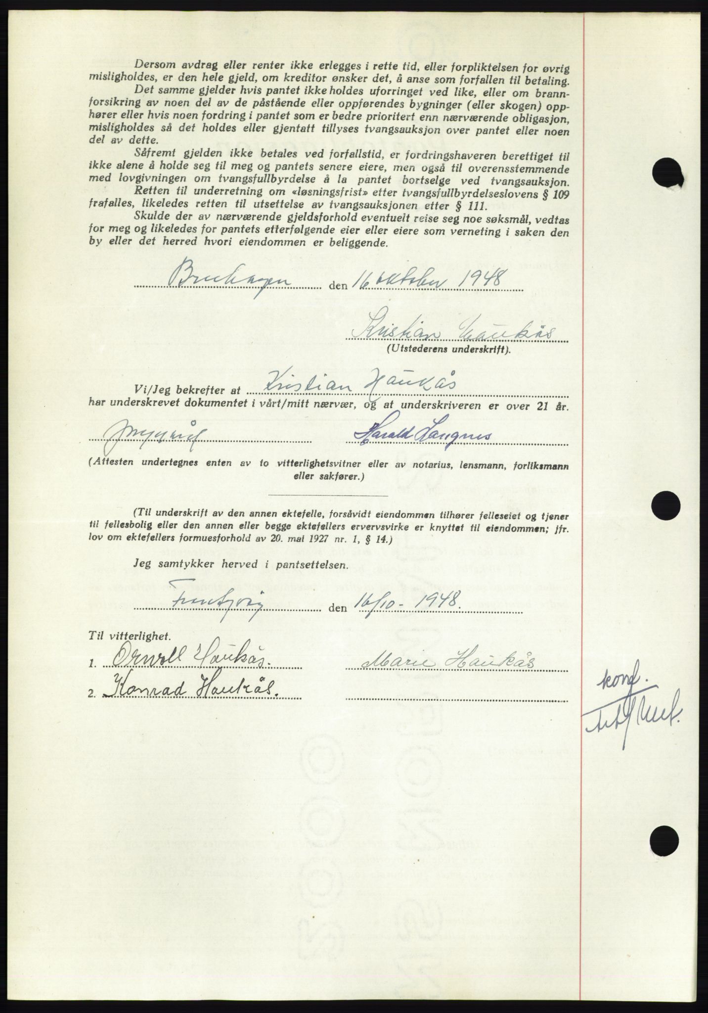 Nordmøre sorenskriveri, AV/SAT-A-4132/1/2/2Ca: Pantebok nr. B99, 1948-1948, Dagboknr: 2969/1948