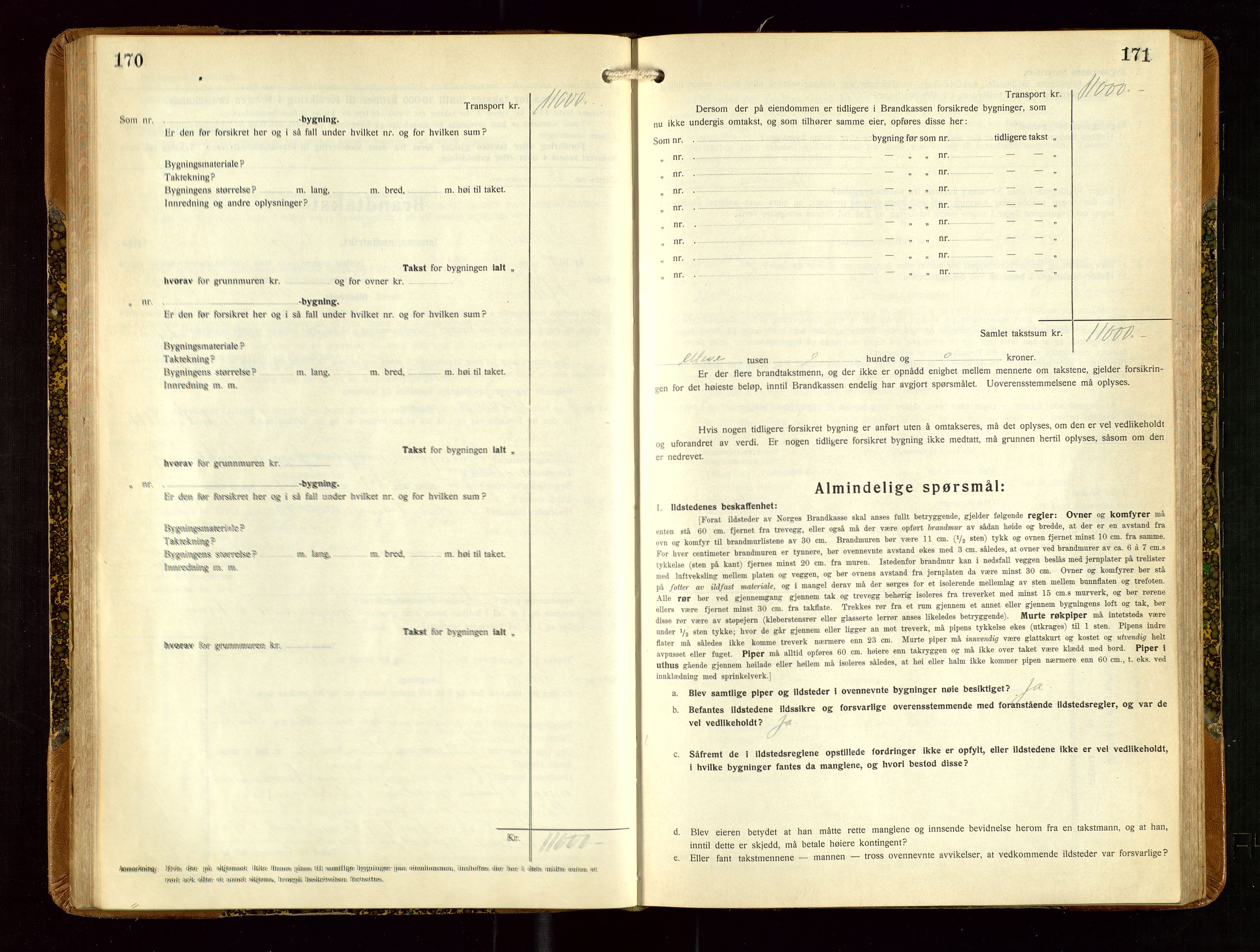 Helleland lensmannskontor, SAST/A-100209/Gob/L0003: "Brandtakstprotokoll", 1930-1939, s. 170-171