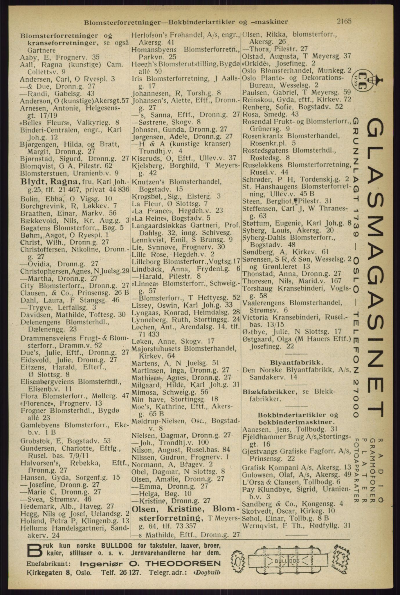 Kristiania/Oslo adressebok, PUBL/-, 1933, s. 2165