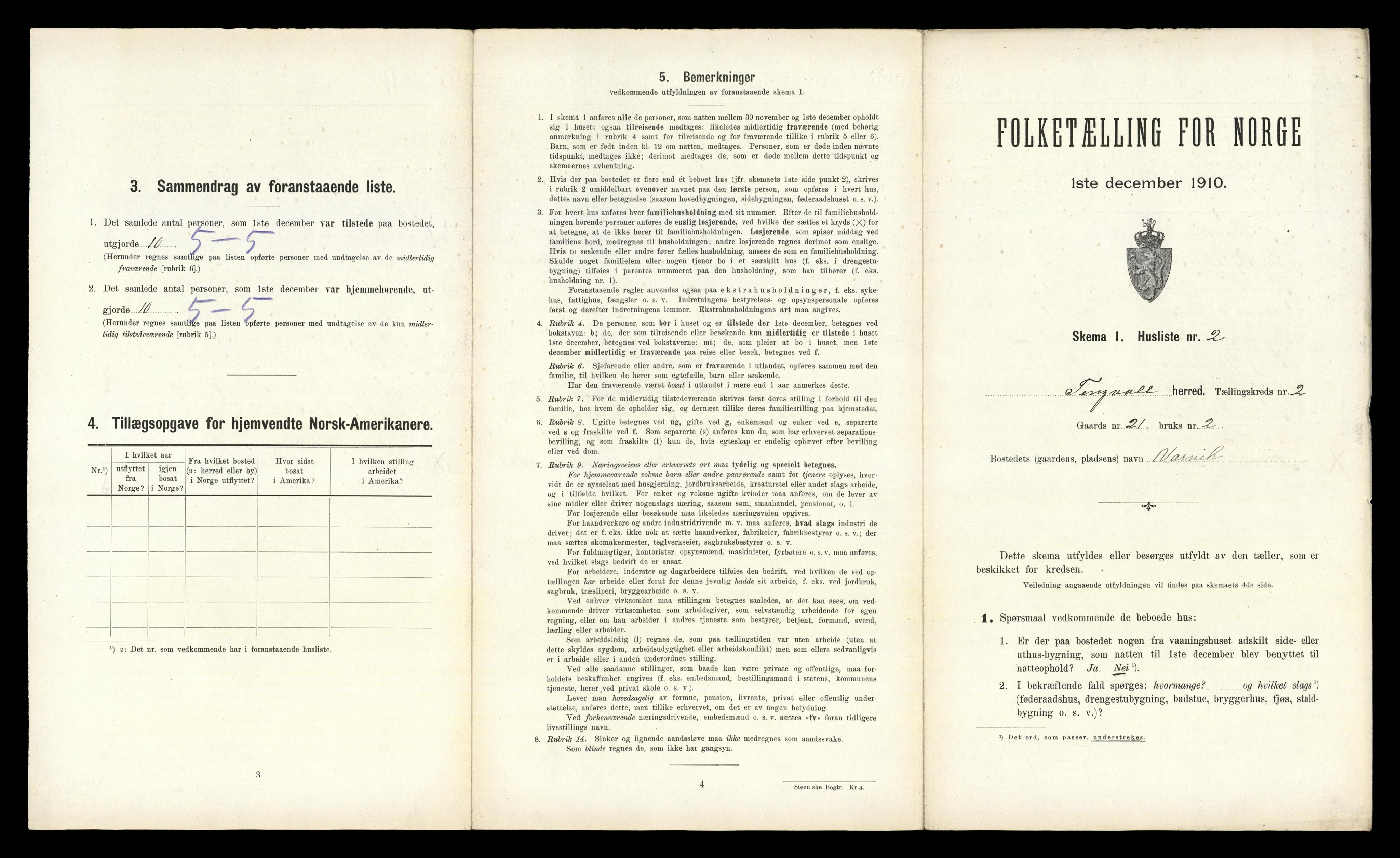 RA, Folketelling 1910 for 1560 Tingvoll herred, 1910, s. 117